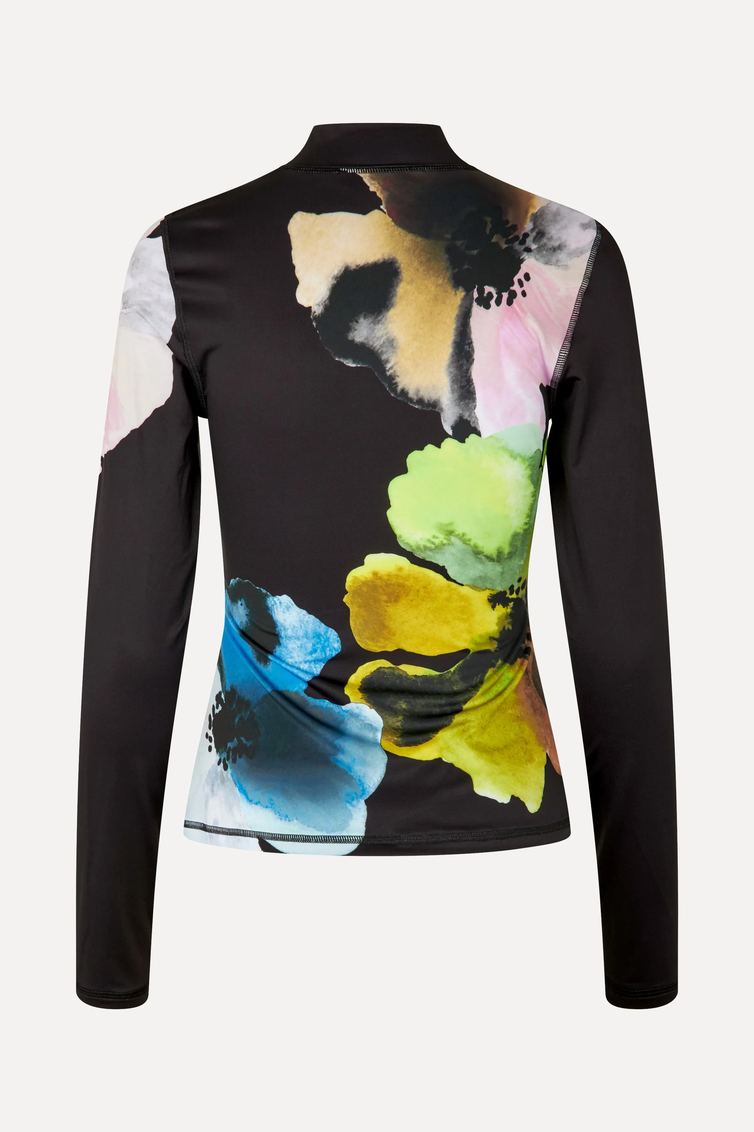 Elastic High Neck Collared Top - Watercolor Bloom Maxi sold by STINE GOYA product image thumbnail 4