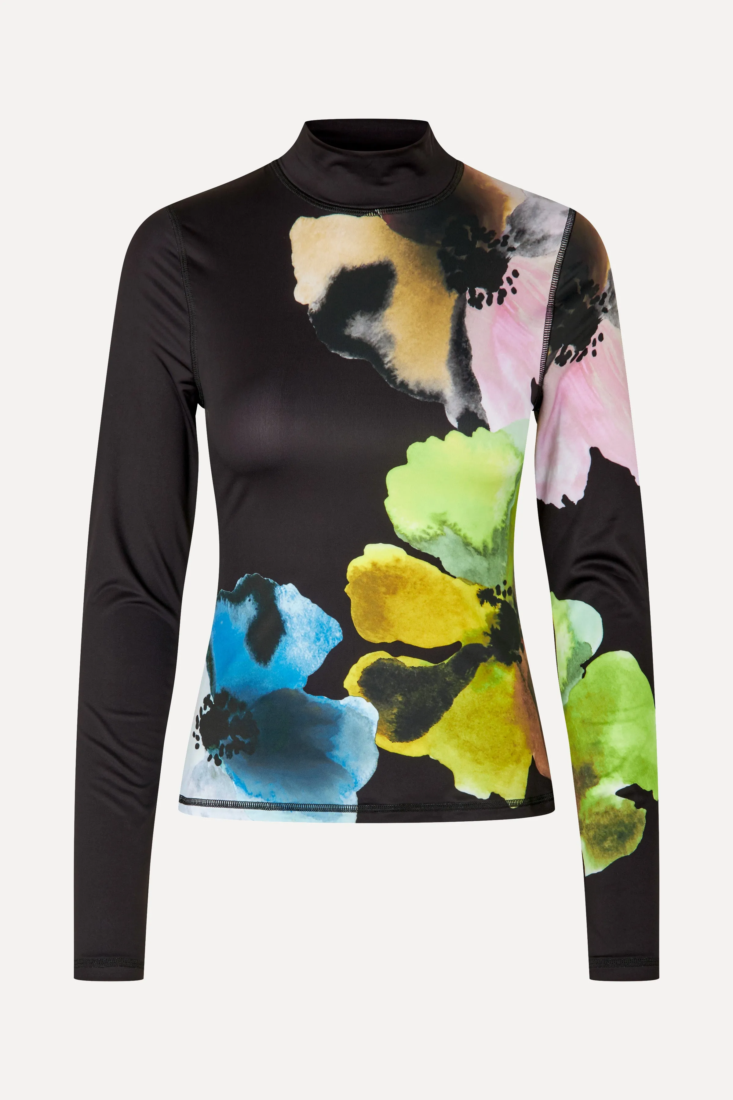 Elastic High Neck Collared Top - Watercolor Bloom Maxi sold by STINE GOYA product image thumbnail 3