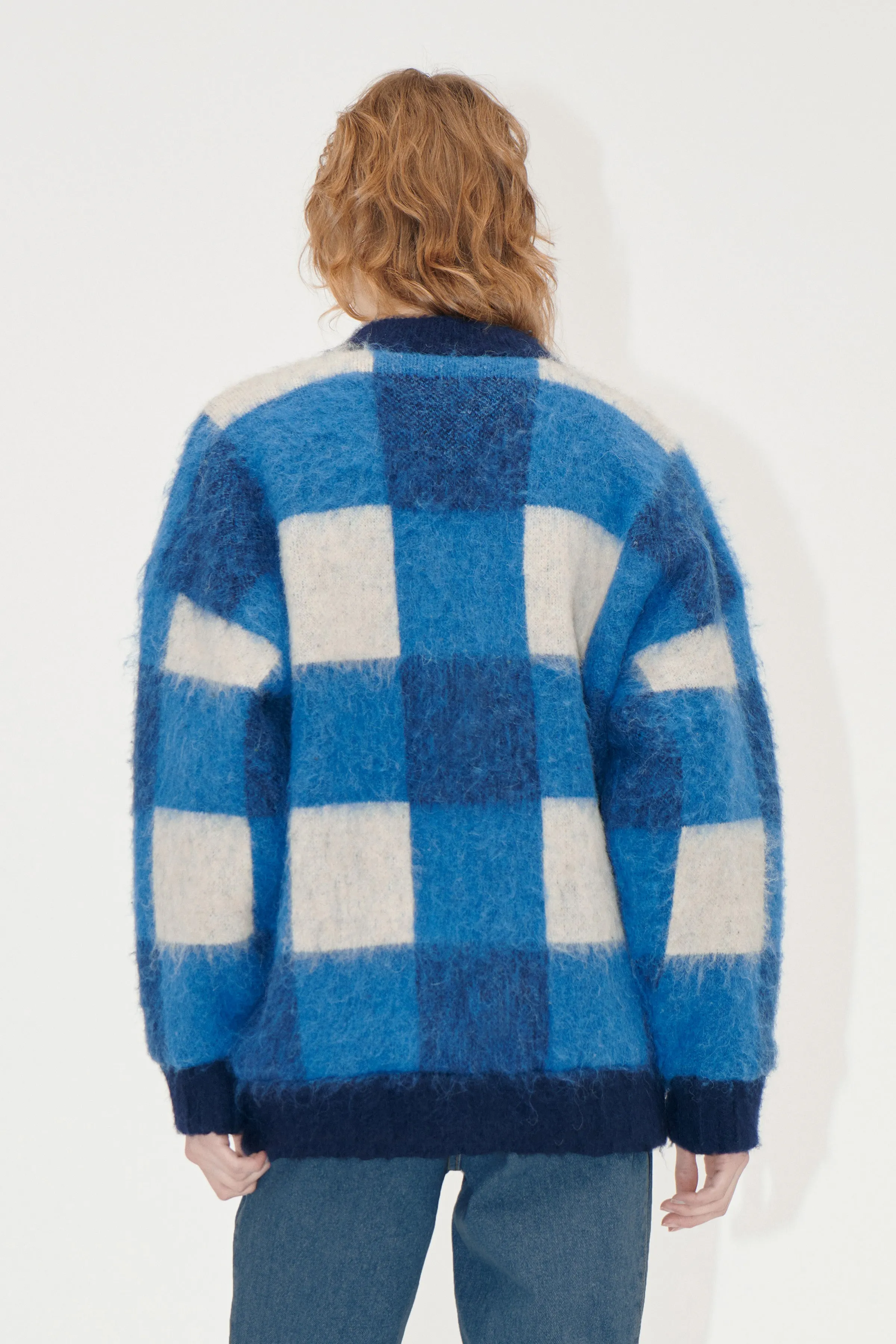 Gingham Check Bomber - Blue Gingham Check sold by STINE GOYA product image thumbnail 2