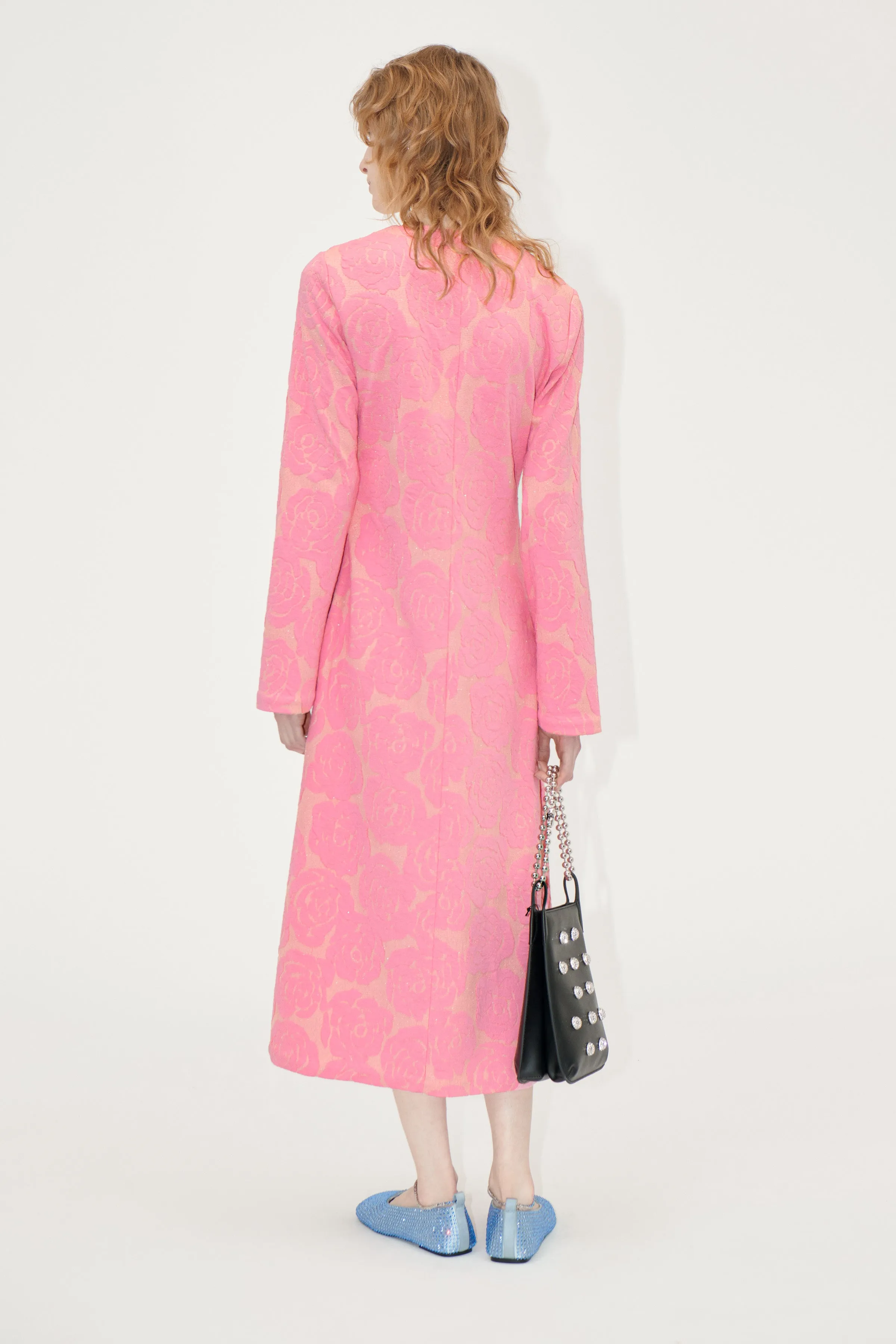 Long Sleeve V Neck Dress - Rose Relief sold by STINE GOYA product image thumbnail 2
