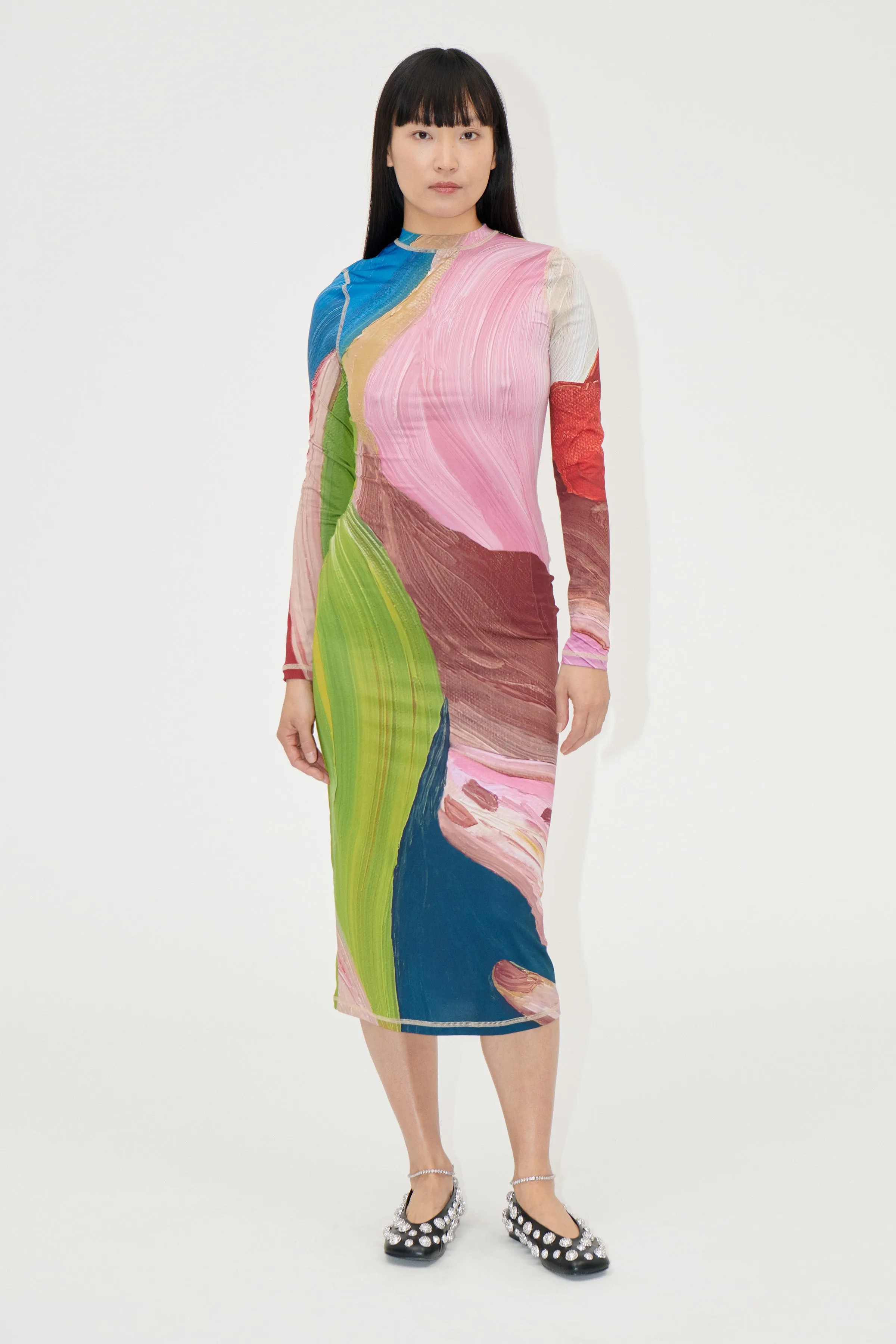 Pullover Long Sleeve Midi Dress - Hands sold by STINE GOYA