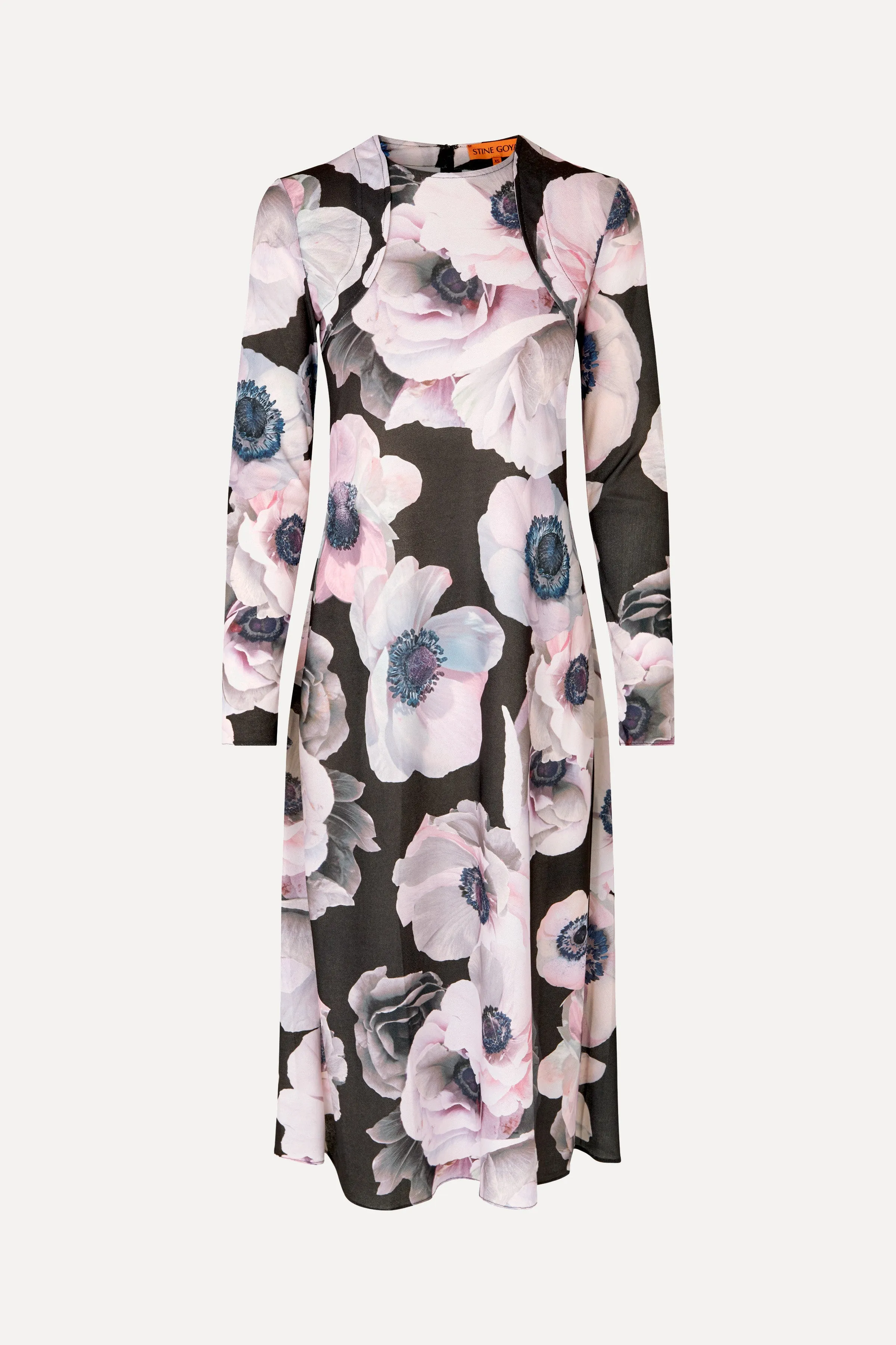 Crewneck Long Sleeve Midi Dress - Nostalgic Anemone sold by STINE GOYA product image thumbnail 3