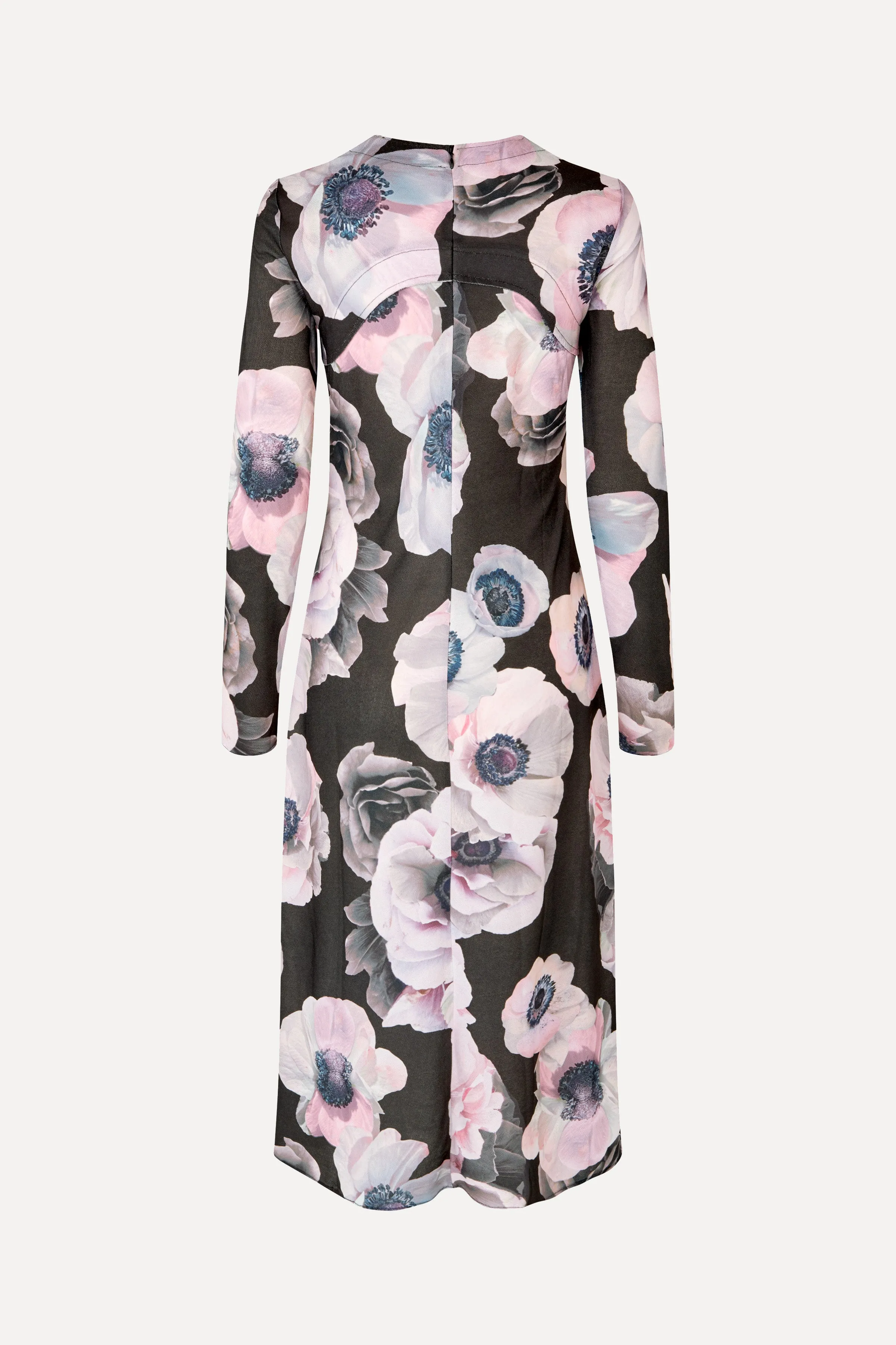 Crewneck Long Sleeve Midi Dress - Nostalgic Anemone sold by STINE GOYA product image thumbnail 4