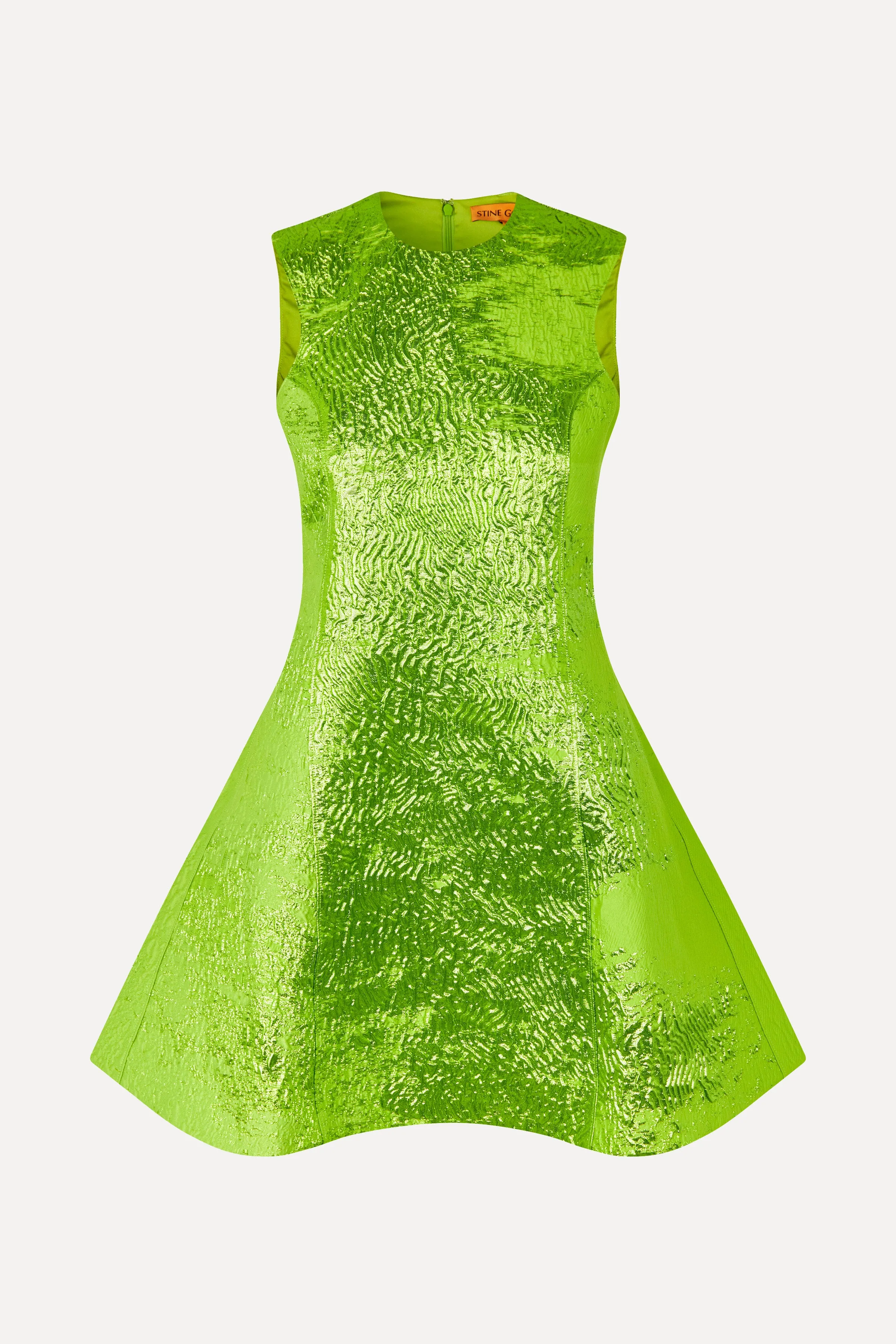 Sleeveless Mini Dress - Green impressionist hue sold by STINE GOYA product image thumbnail 3