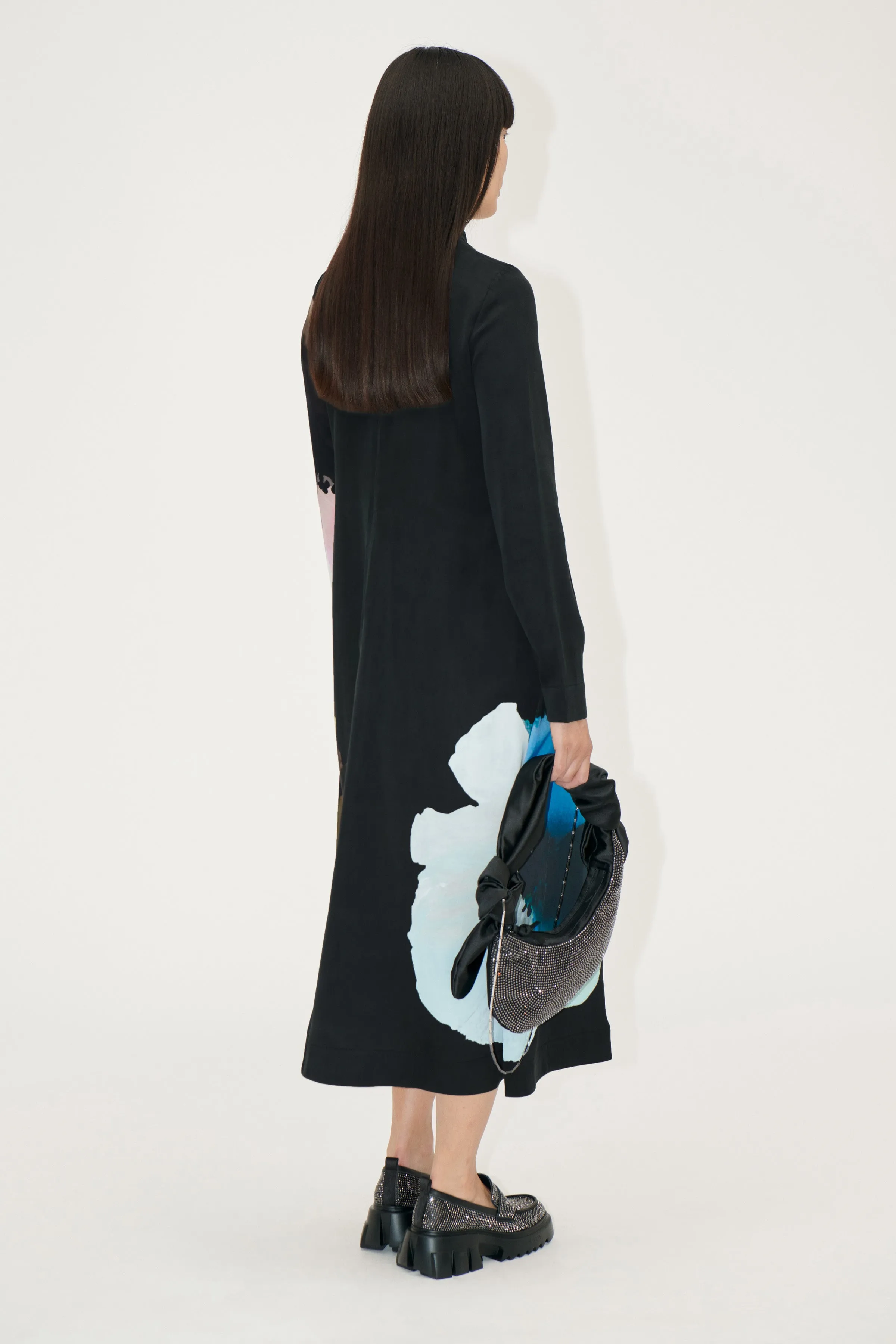 Long Sleeve Midi Dress - Watercolor Bloom Maxi sold by STINE GOYA product image thumbnail 2