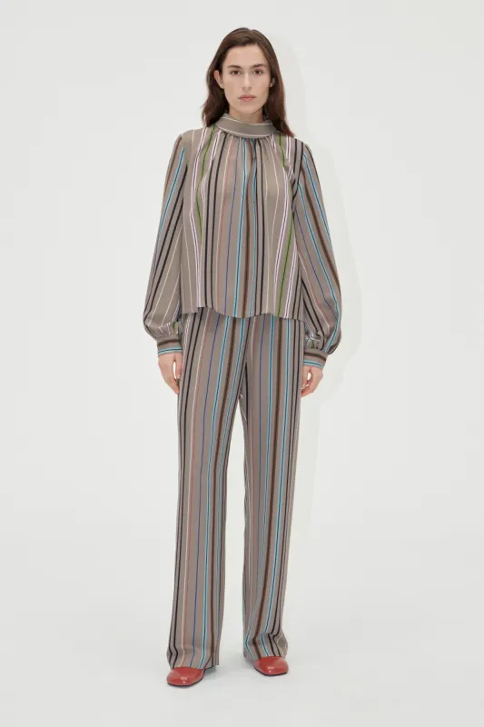Elasticated Long Pants - Multi Stripe sold by STINE GOYA