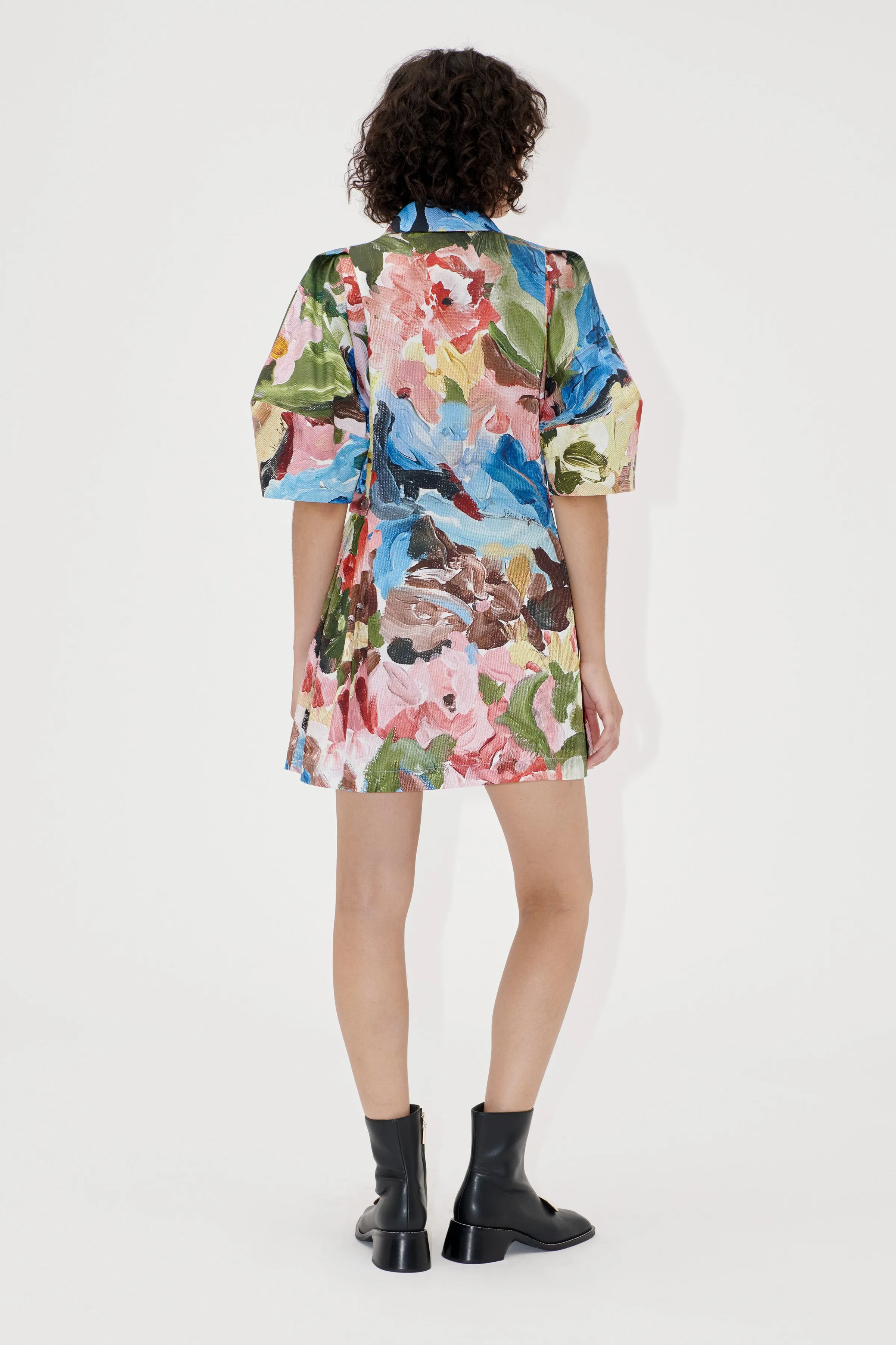 Structured Sleeve Mini Dress - Loves Me, Loves Me Not sold by STINE GOYA product image thumbnail 2