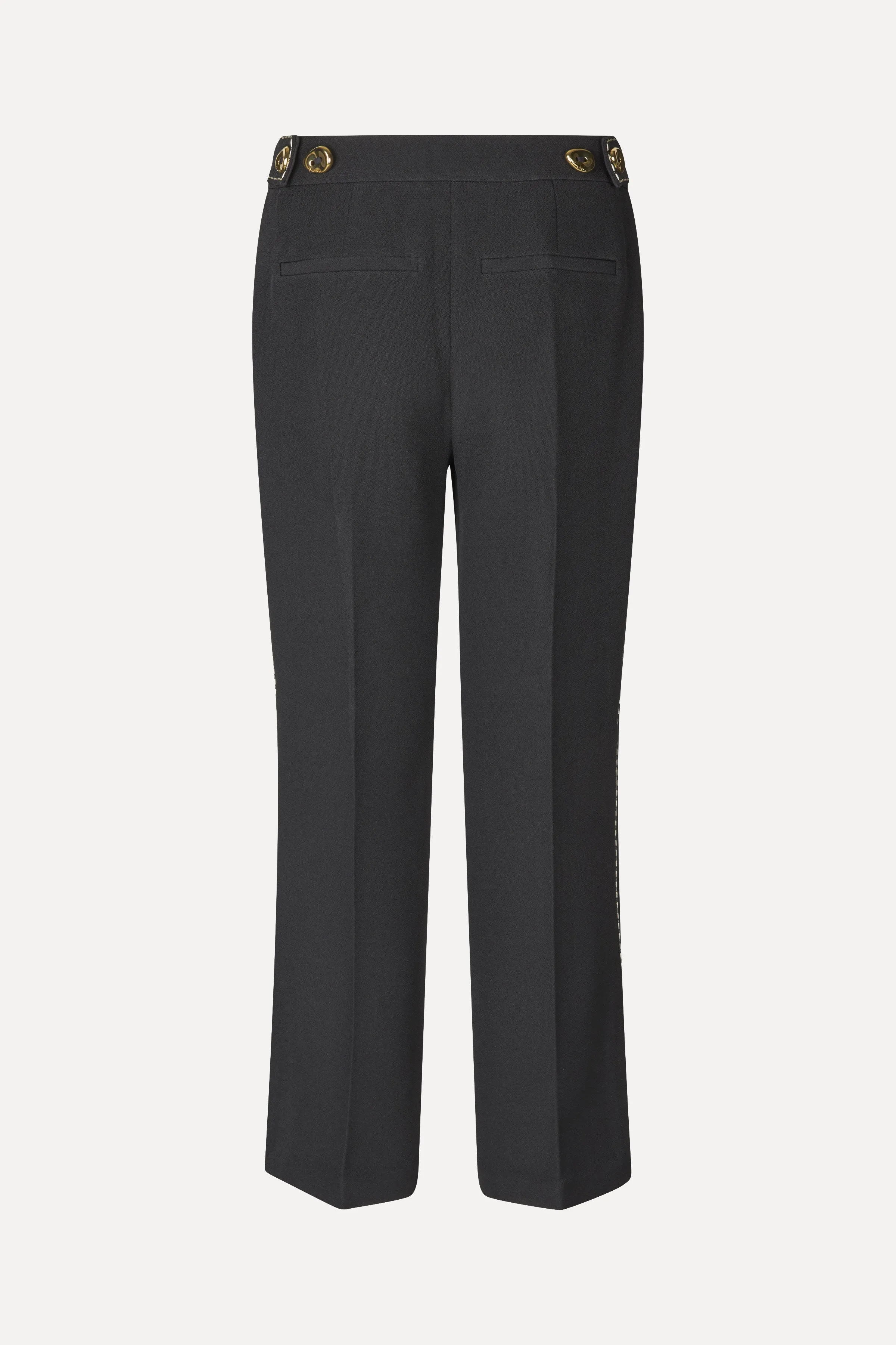 Straight Cropped Pants w/Slit - Jet Black sold by STINE GOYA product image thumbnail 4