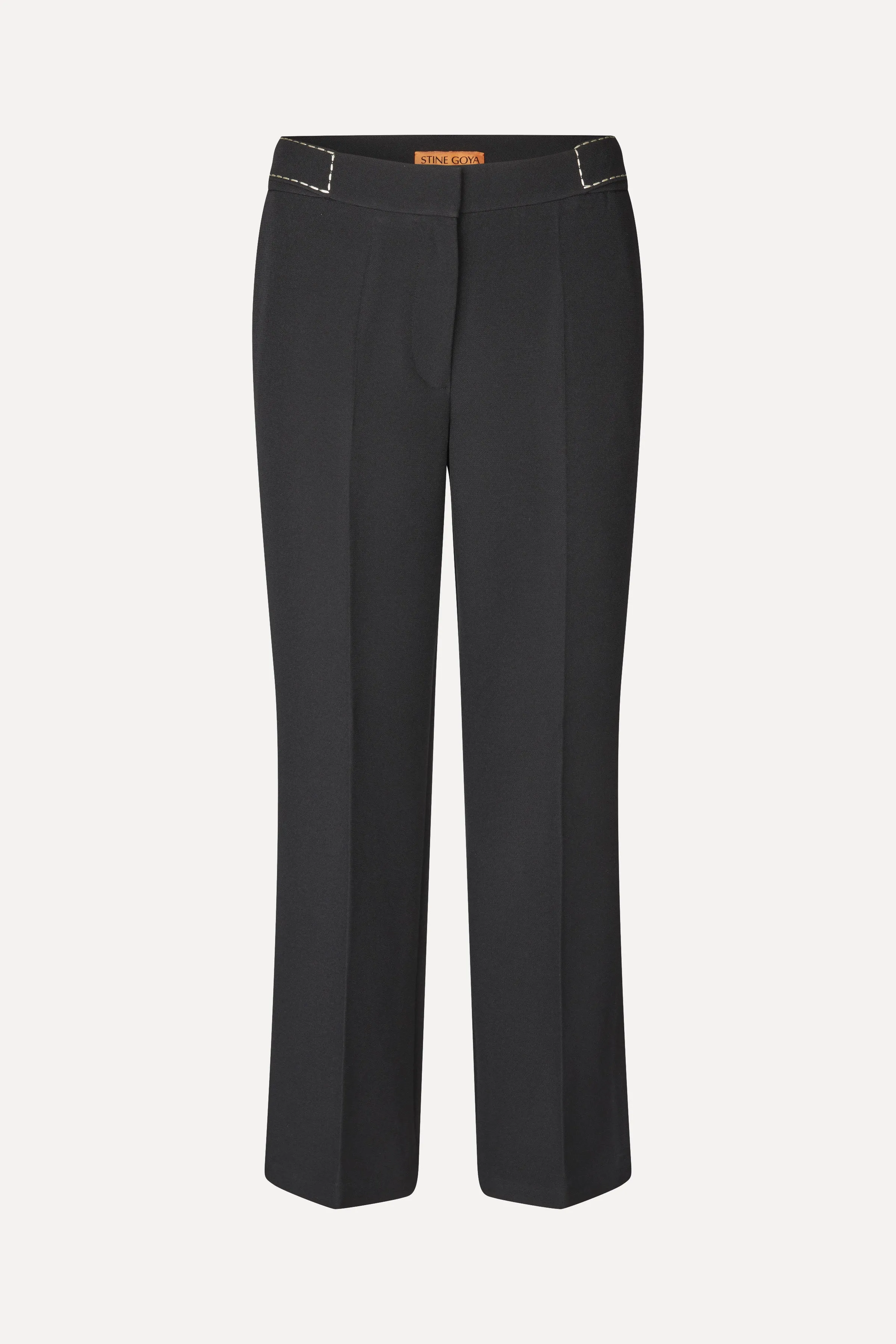 Straight Cropped Pants w/Slit - Jet Black sold by STINE GOYA product image thumbnail 3