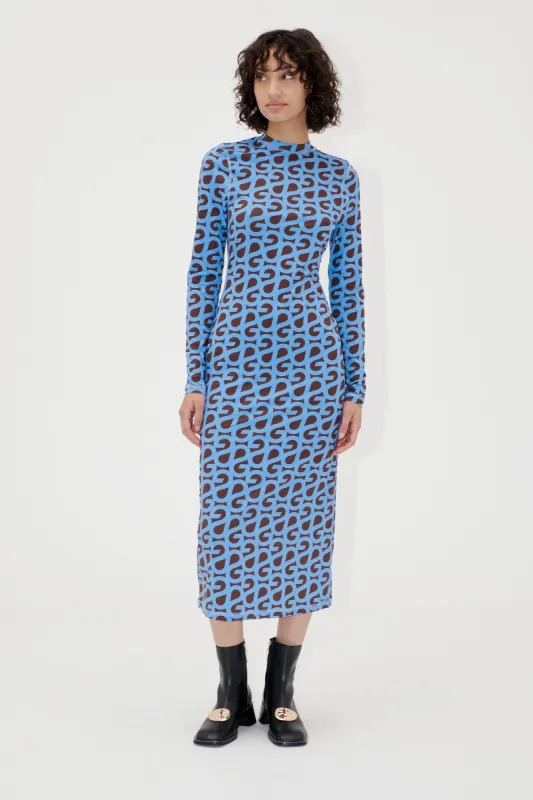 Pullover Long Sleeve Midi Dress - SG Logo sold by STINE GOYA