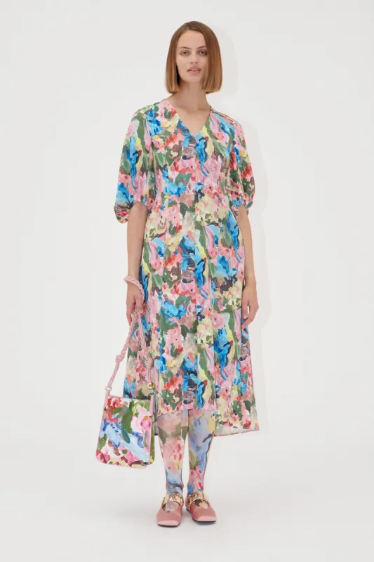 Three-Quarter Sleeve Midi Dress - Loves Me, Loves Me Not sold by STINE GOYA