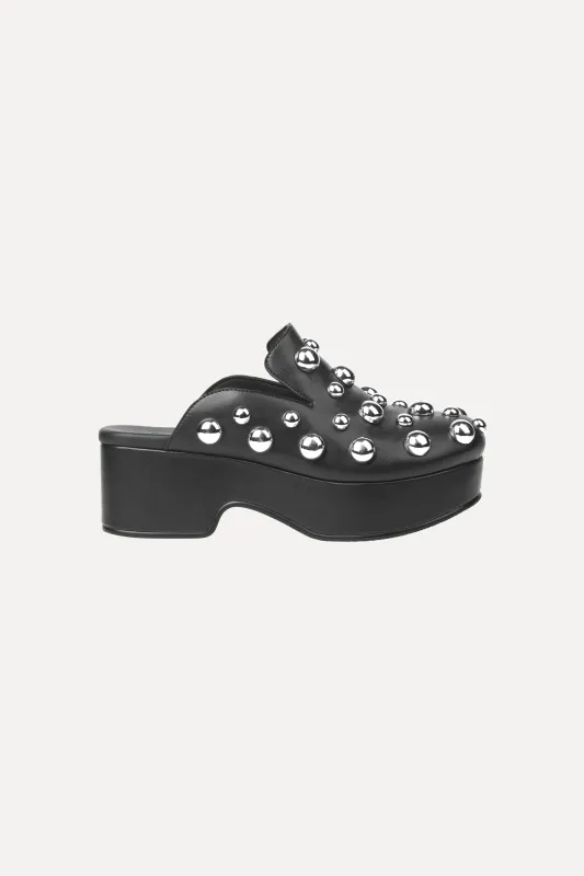 Studded Clog - Jet Black sold by STINE GOYA