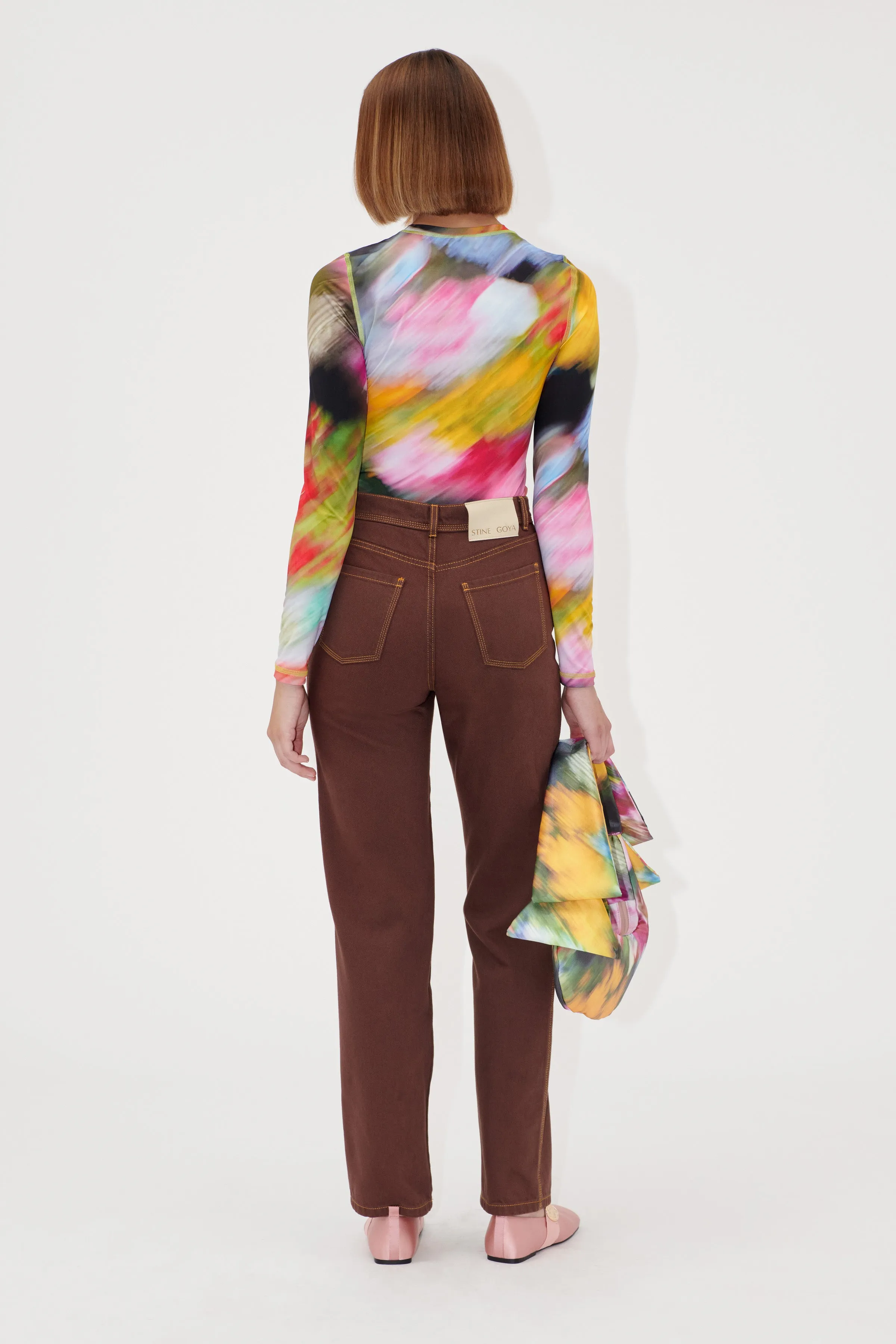 High Waist Straight Cut Pants - Chicory Coffee sold by STINE GOYA product image thumbnail 2