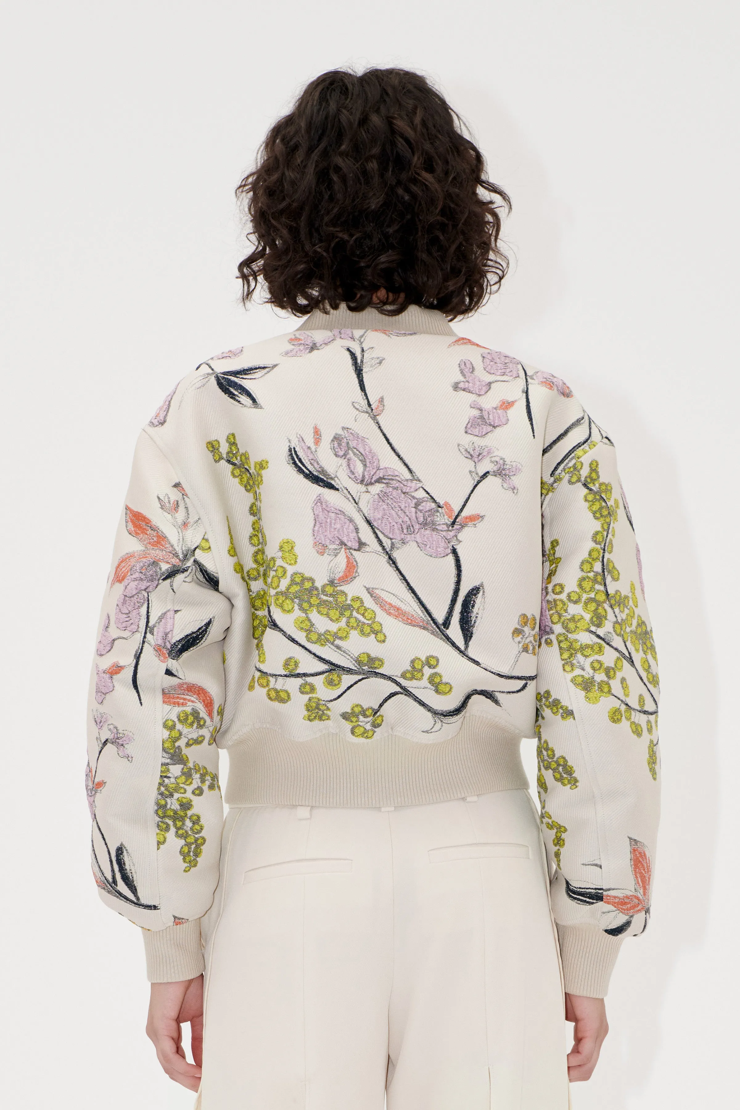 Cropped Dropped Shoulder Bomber - Spring Mimosa sold by STINE GOYA product image thumbnail 2