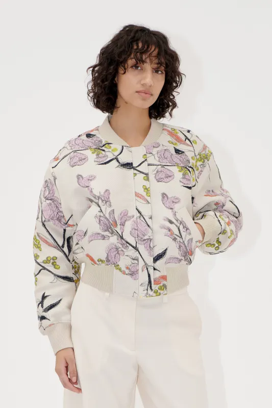 Cropped Dropped Shoulder Bomber - Spring Mimosa sold by STINE GOYA