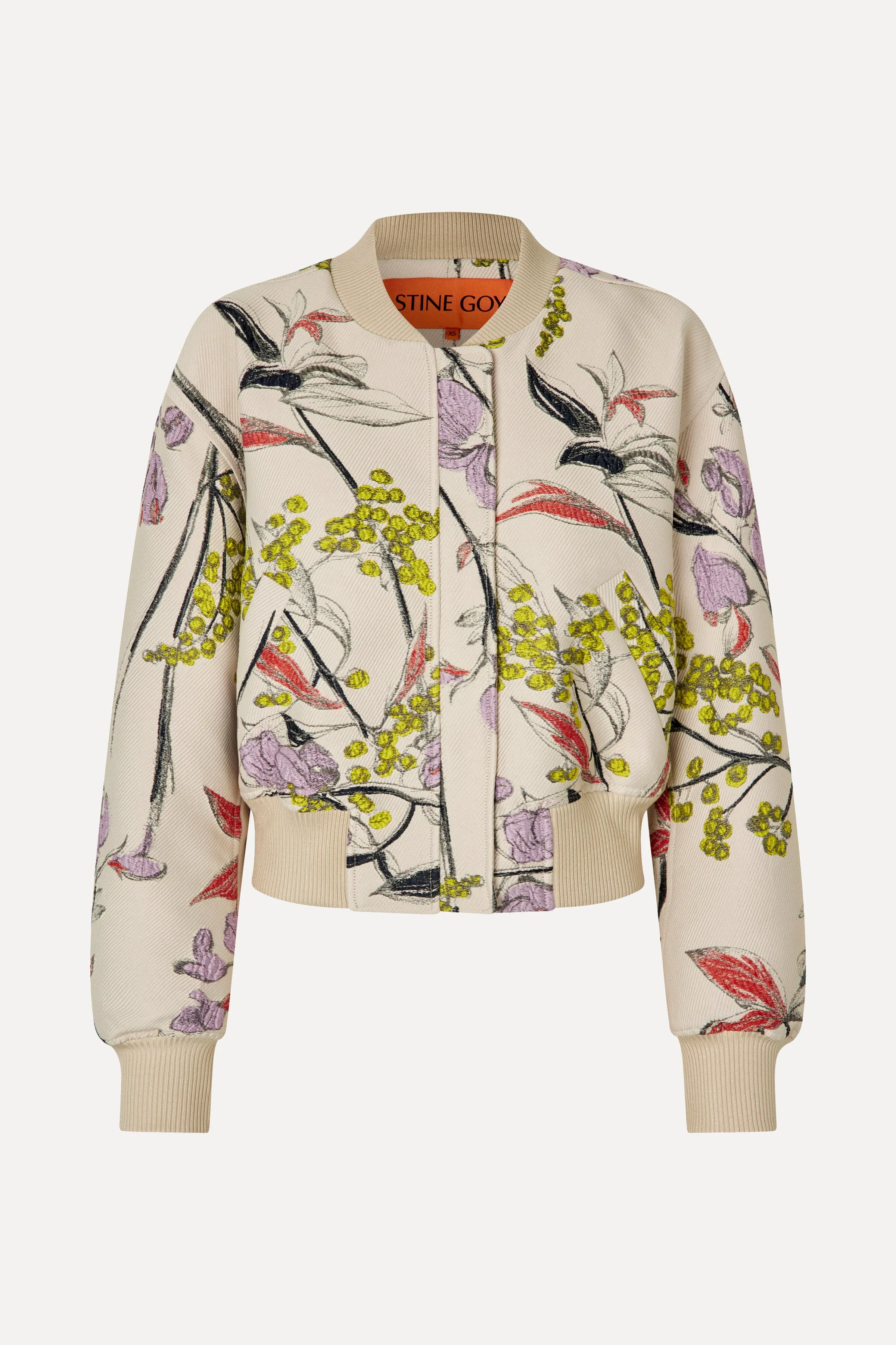 Cropped Dropped Shoulder Bomber - Spring Mimosa sold by STINE GOYA product image thumbnail 3