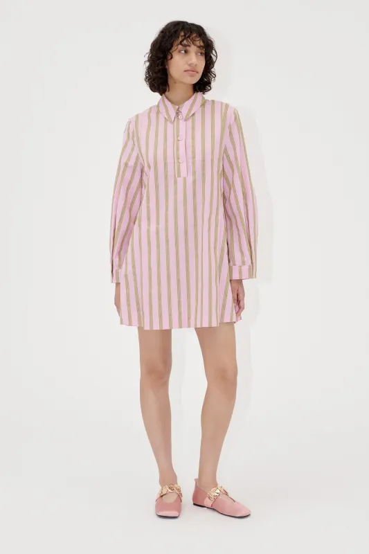 Tuck Sleeve Tunic Dress - Wallpaper Stripes sold by STINE GOYA