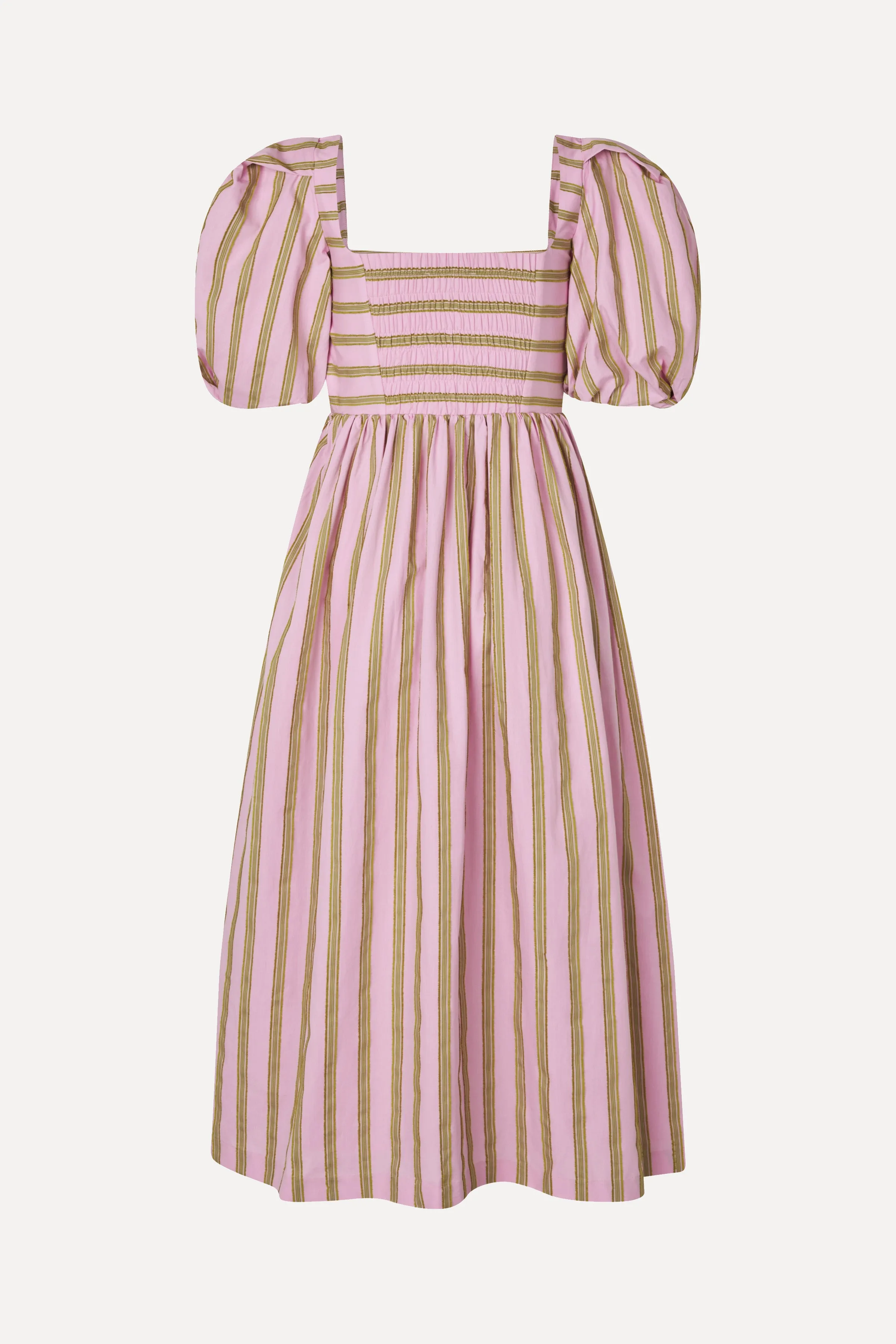 Blouson Sleeve Midi Dress - Wallpaper Stripes sold by STINE GOYA product image thumbnail 4