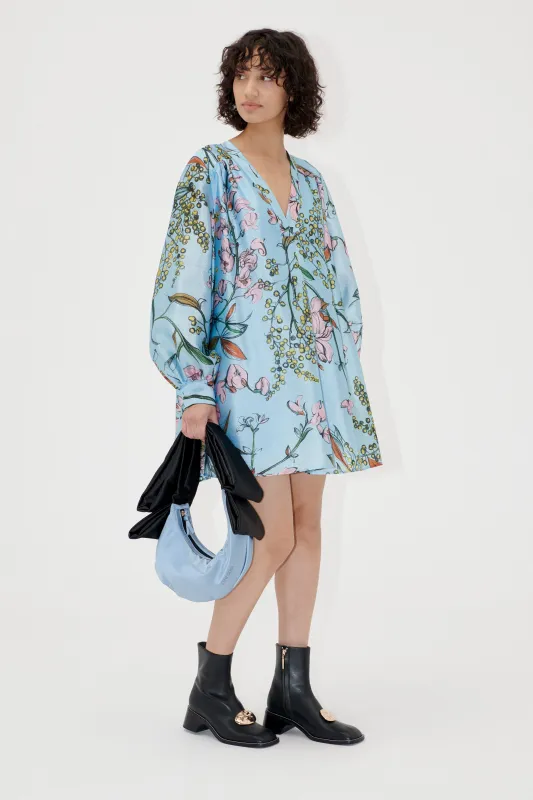 Kimono Mini Dress w/Tie - Spring Mimosa sold by STINE GOYA