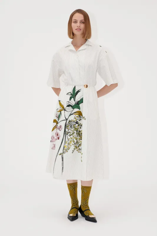 Workwear Midi Dress - Mimosa Stripe sold by STINE GOYA