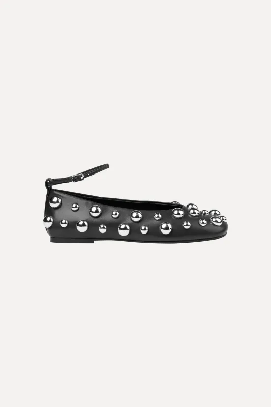 Studded Ballerina - Jet Black sold by STINE GOYA