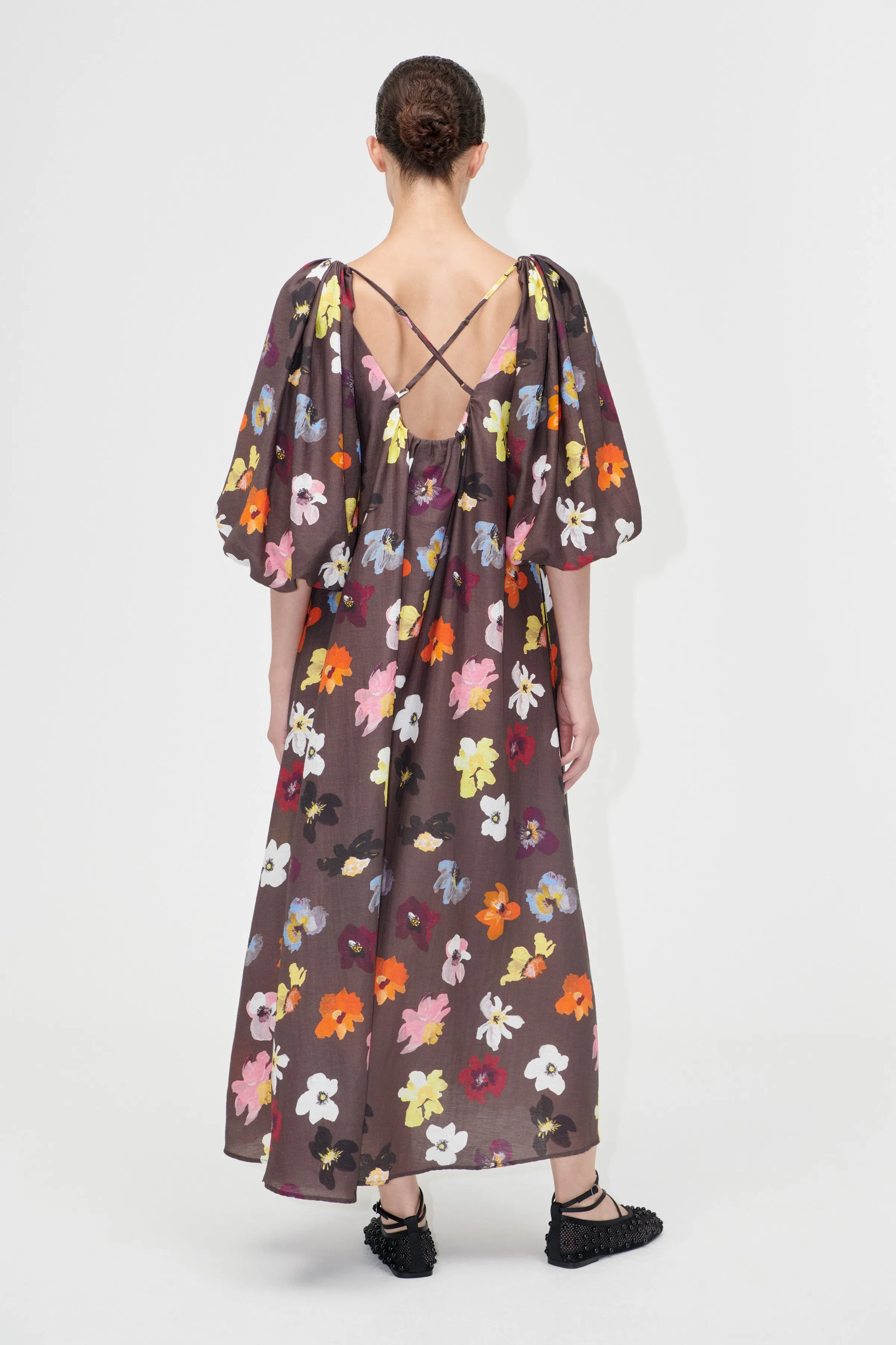 Voluminous Puff Sleeve Dress - Wild Flowers sold by STINE GOYA product image thumbnail 2