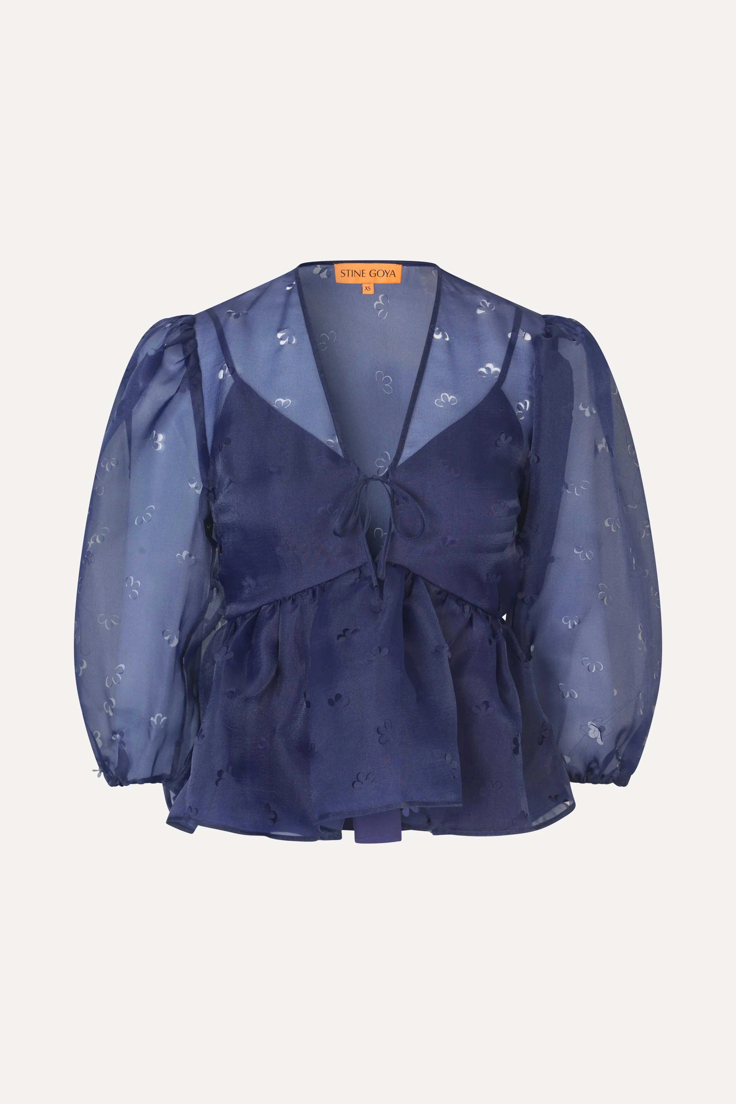 Long Sleeve Bow Top - Ditzy Floral sold by STINE GOYA product image thumbnail 3