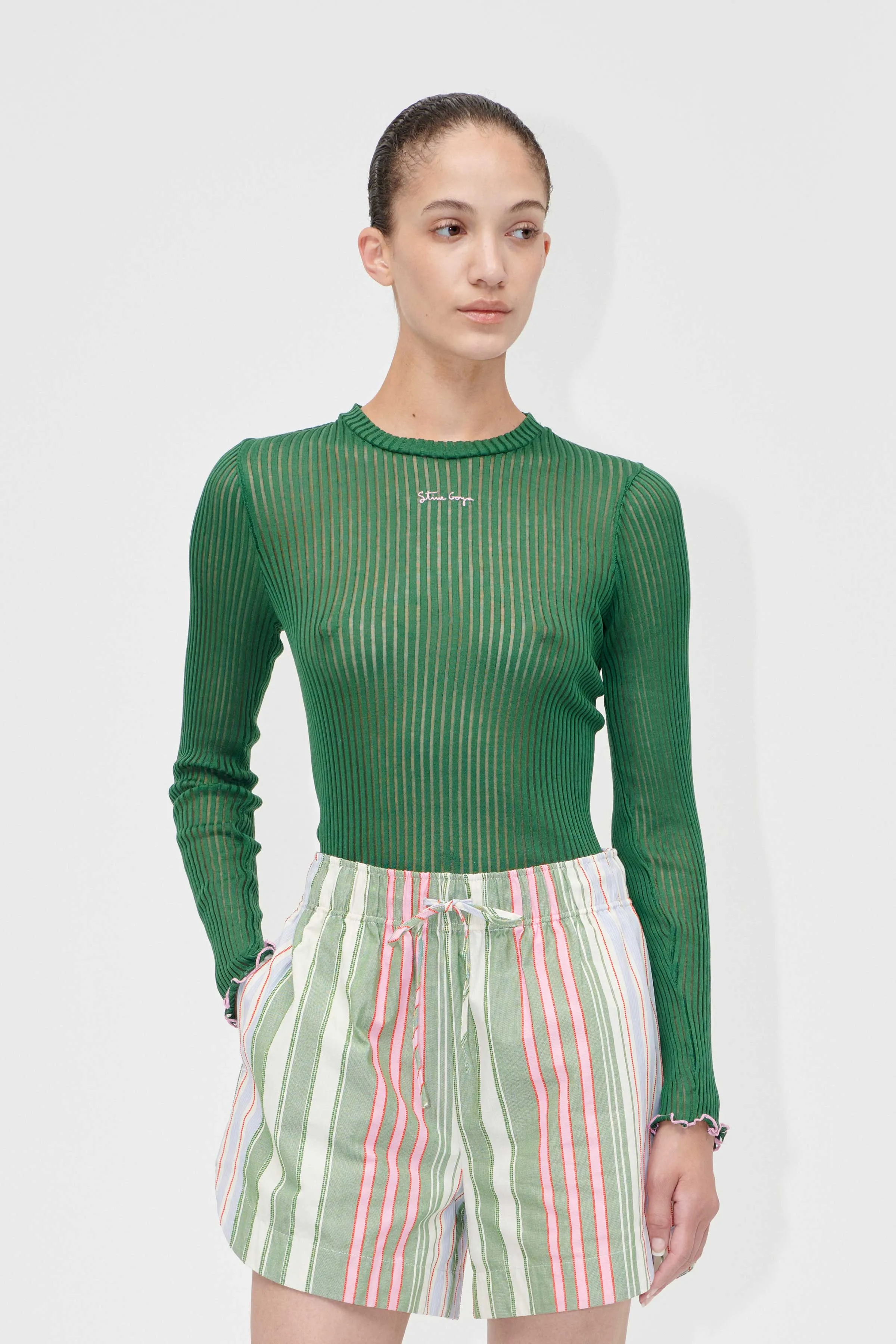 Long Sleeve Crewneck - Dark Green sold by STINE GOYA product image thumbnail 3