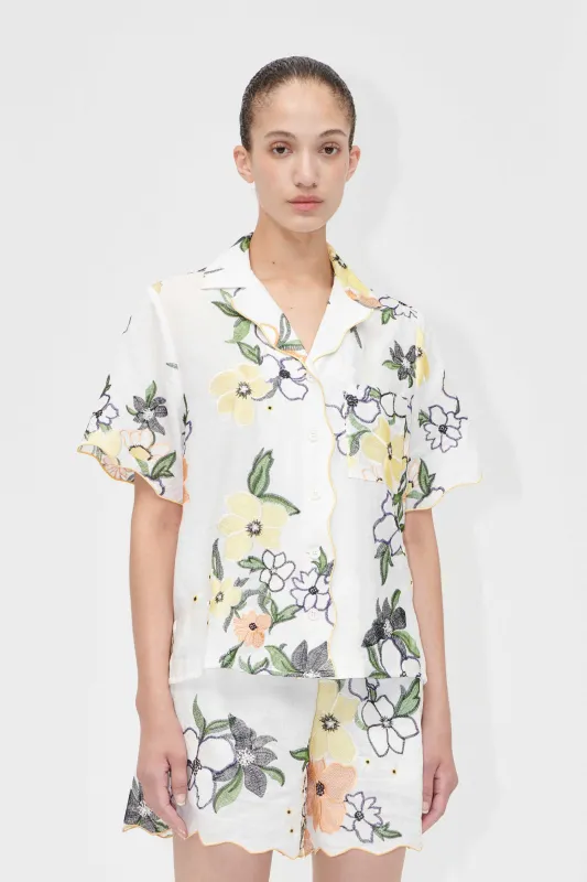 MARGARIN FINGERS ♥ LINE FLORAL T-SHIRT/追跡付 Margarin Fingers