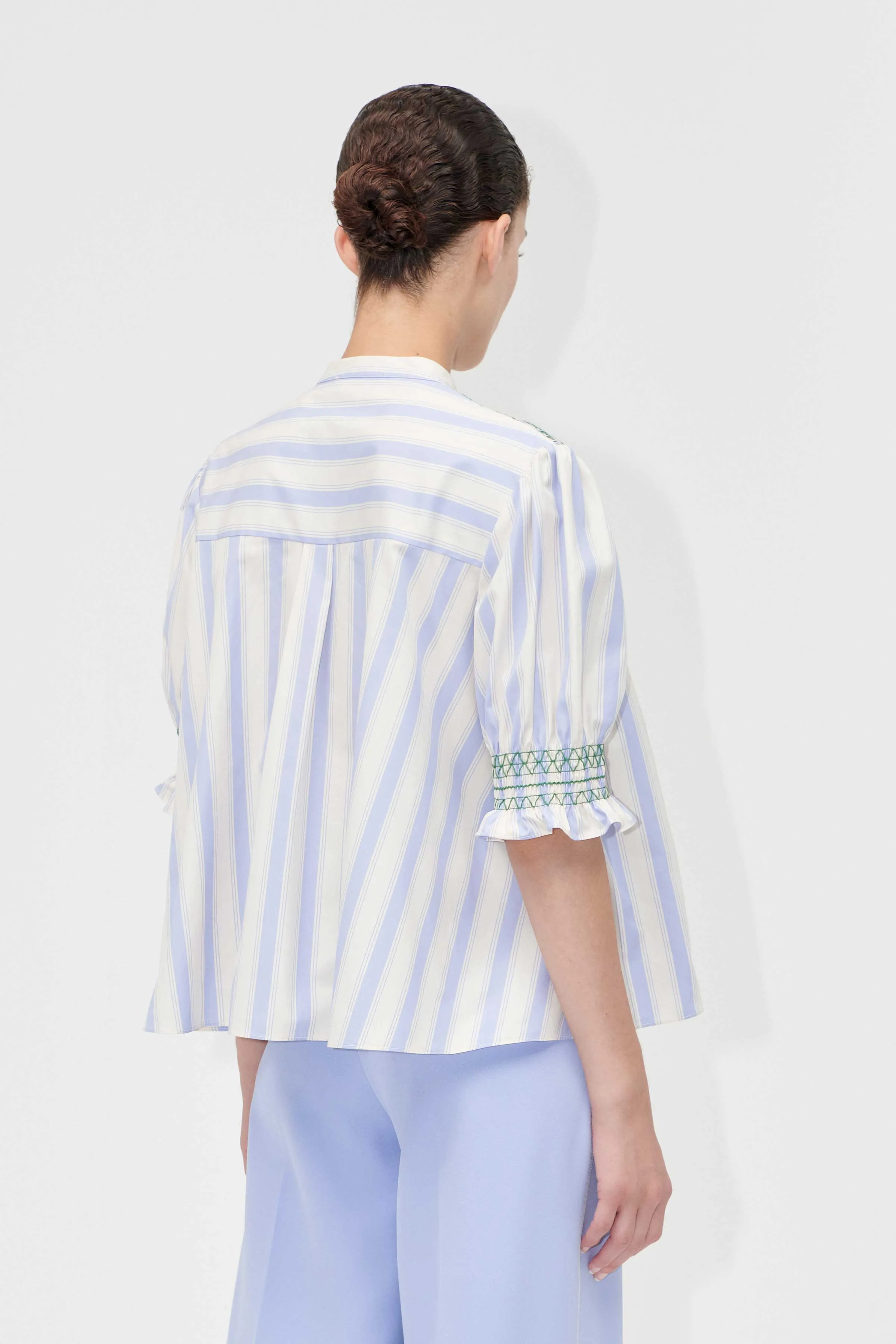 Smocked Gathered Top - Pastel Stripes sold by STINE GOYA product image thumbnail 2