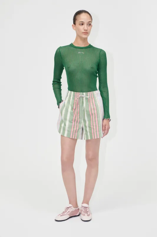 Structured Shorts - Forest Stripe sold by STINE GOYA