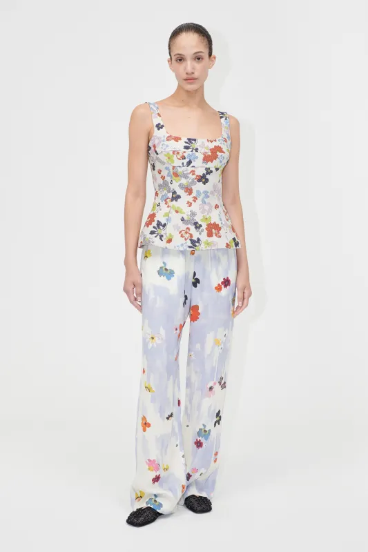 Elasticated Long Pants - Skyfall Flowers sold by STINE GOYA