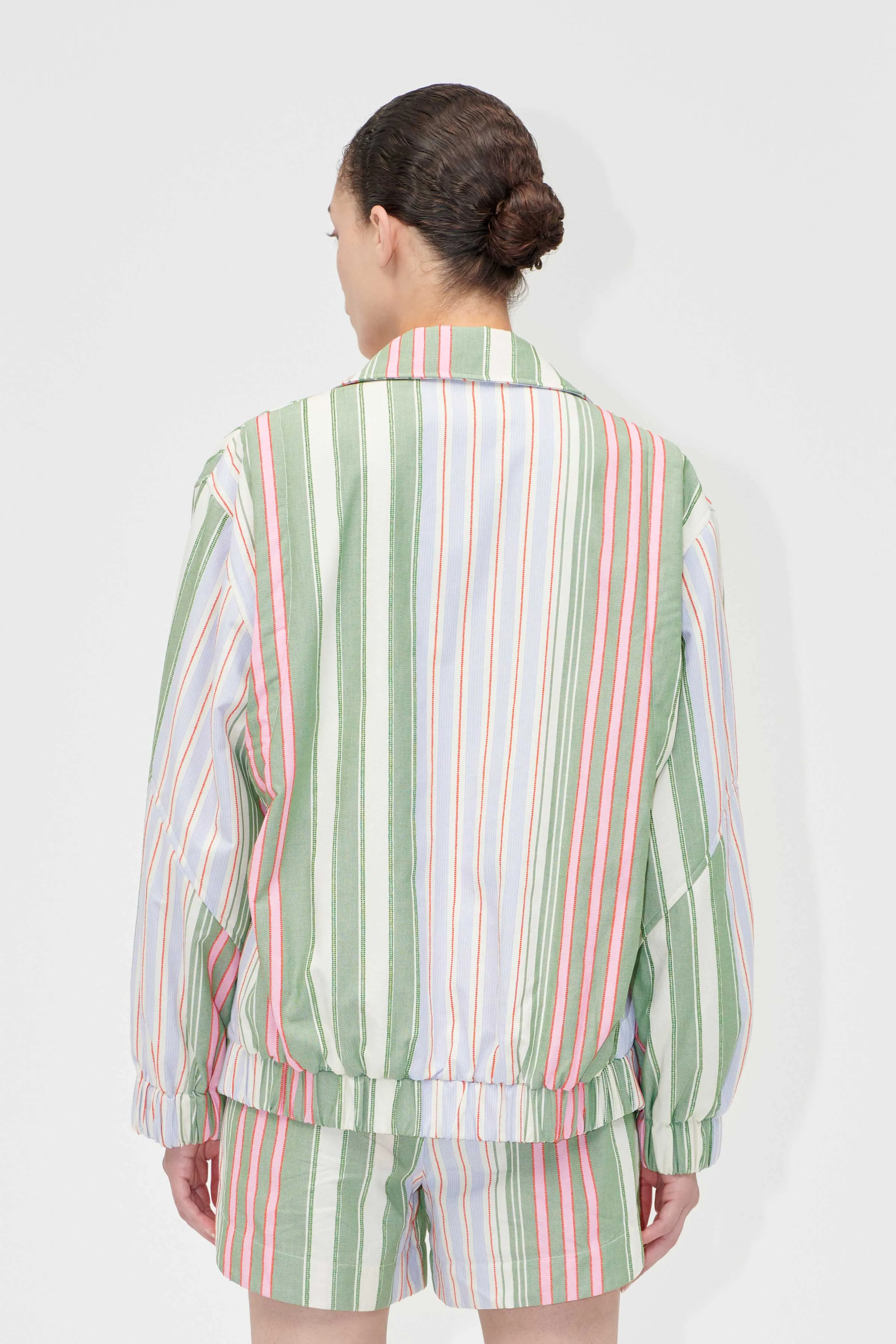 Oversized Utility Workwear Jacket - Forest Stripe sold by STINE GOYA product image thumbnail 4