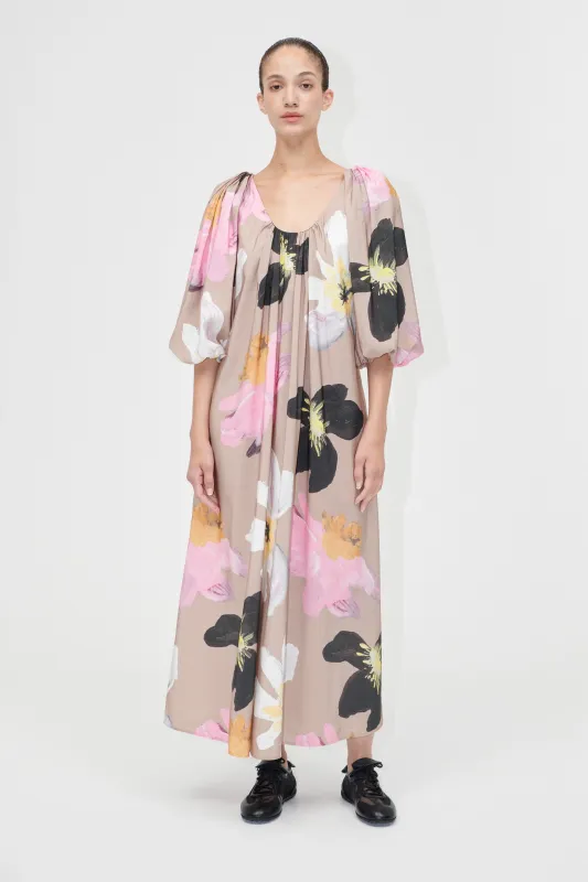 Voluminous Puff Sleeve Dress - Wild Flowers sold by STINE GOYA