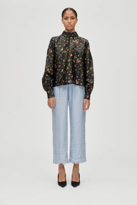 Gathered Long Sleeve Top - Magnolia Garden sold by STINE GOYA