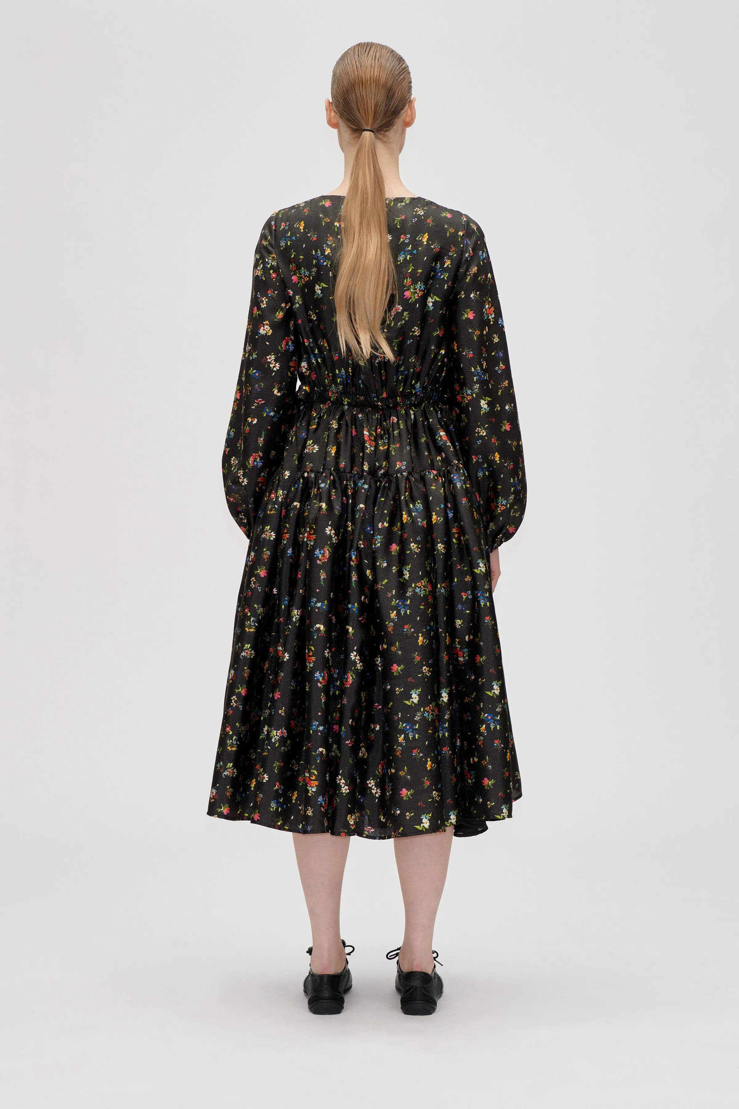 Waist Tie Ruffle Midi Dress - Magnolia Garden sold by STINE GOYA product image thumbnail 2