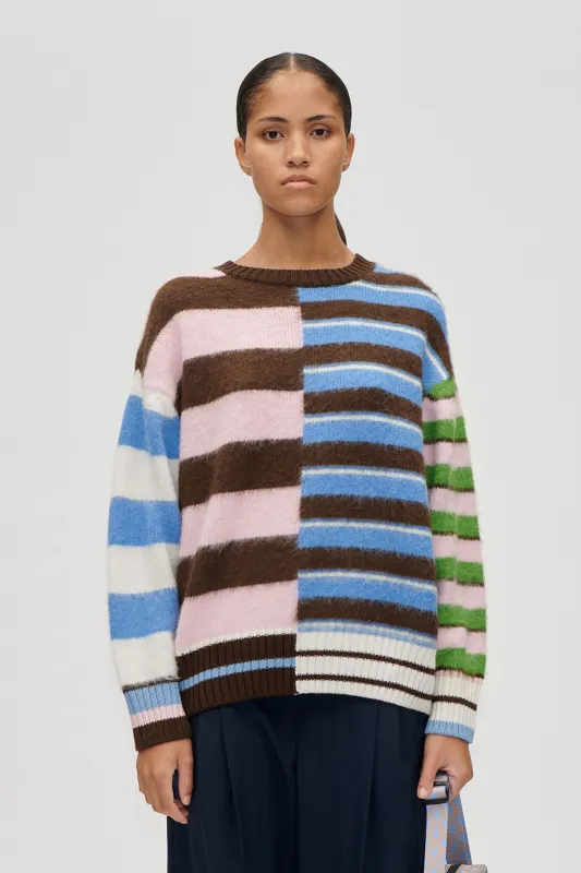 Crew Neck Sweater - Multistripes Mix sold by STINE GOYA