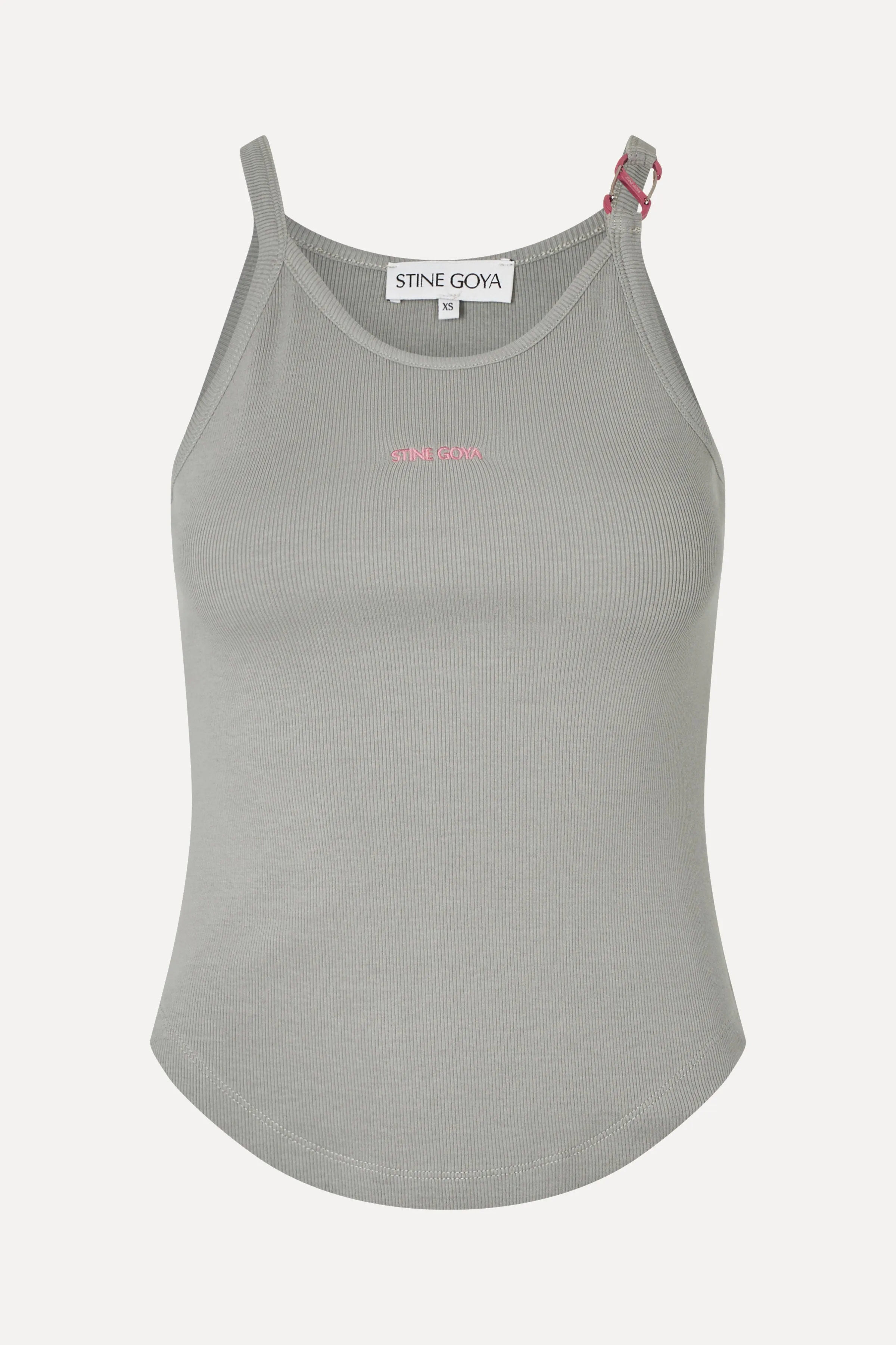 Carabiner Rib Tank Top - Grey sold by STINE GOYA
