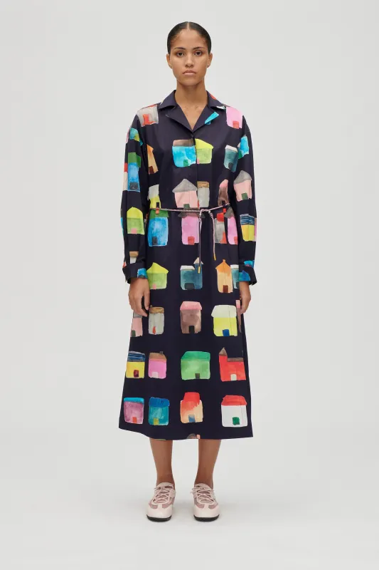 Long Sleeve Workwear Midi Dress - Refugios sold by STINE GOYA