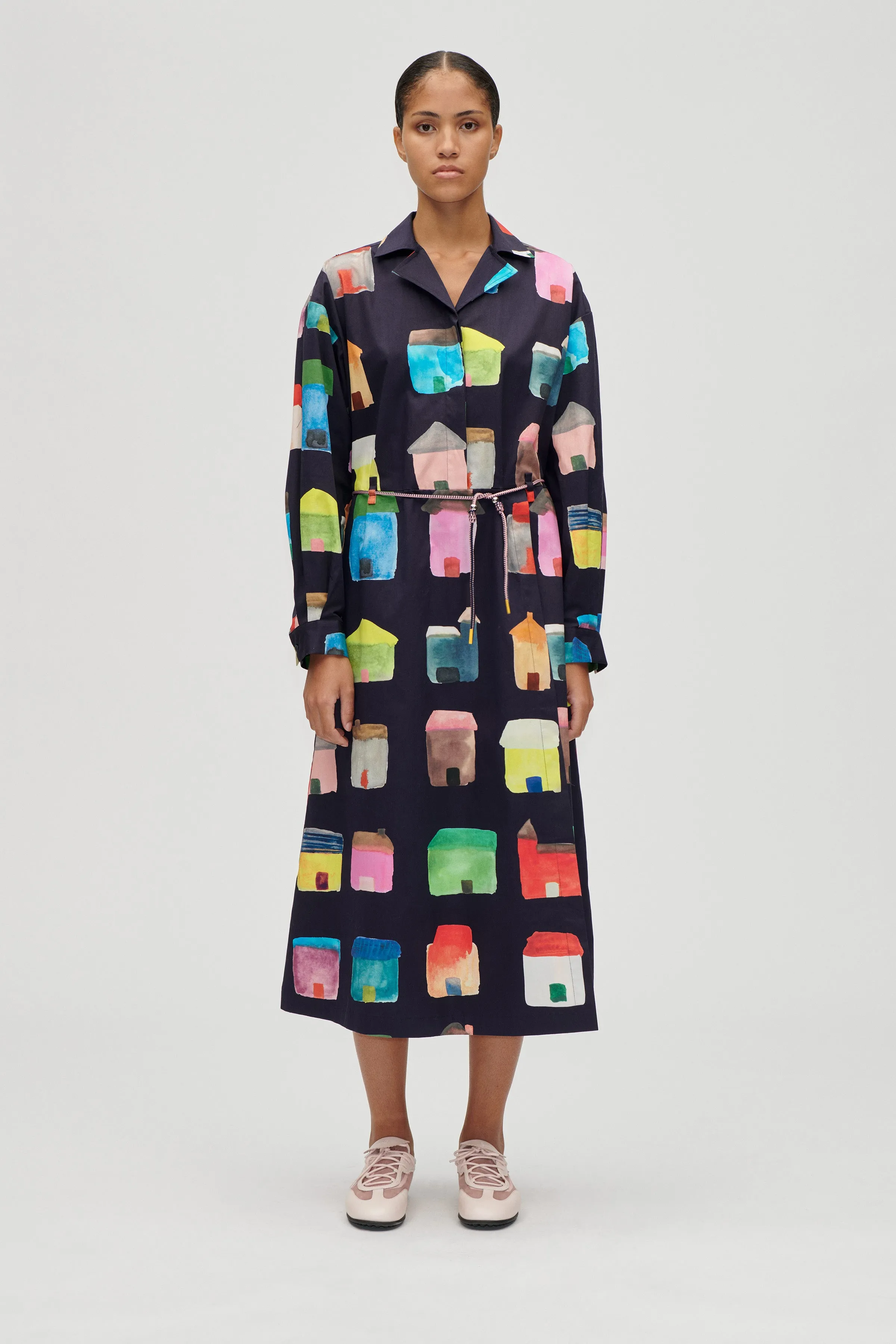 Long Sleeve Workwear Midi Dress - Refugios sold by STINE GOYA