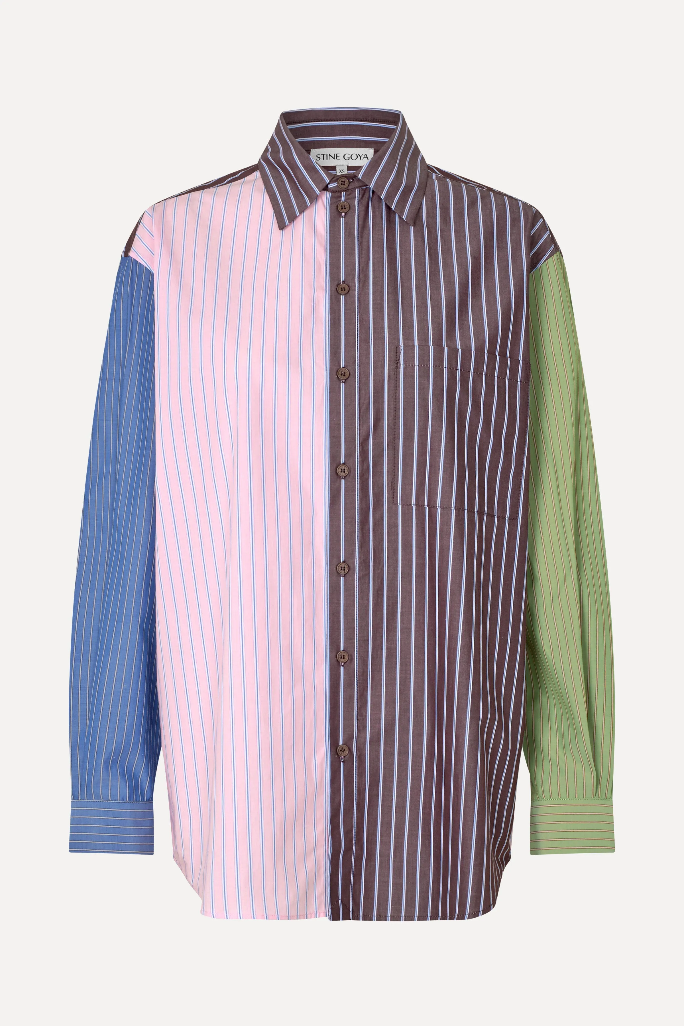Pocket Oversized Shirt - Multistripes Mix sold by STINE GOYA product image thumbnail 3