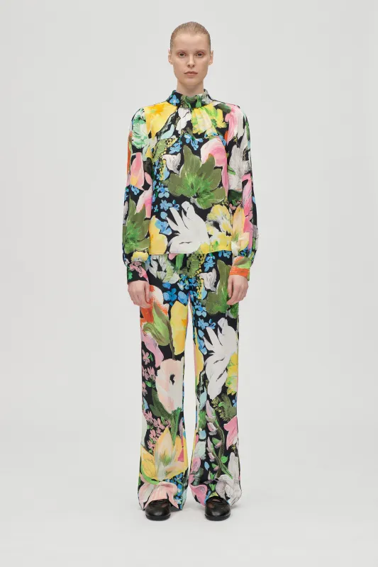 Elasticated Long Pants - Flowers Under The Sun sold by STINE GOYA