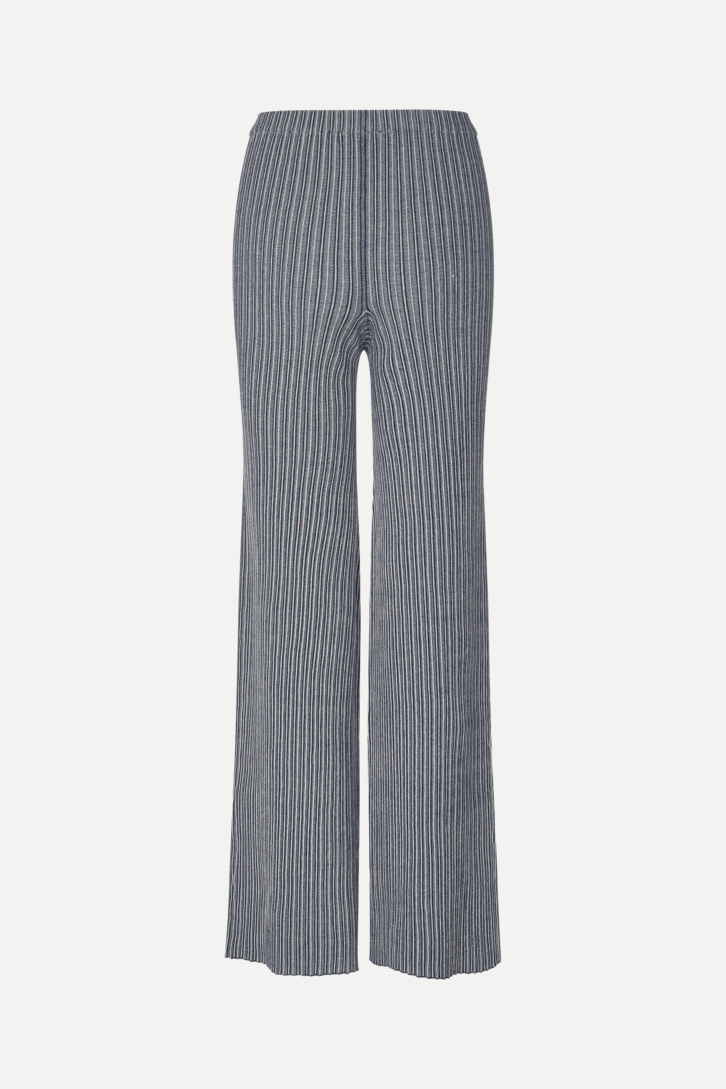 Long Flare Knit Pants - Soft Striped Rib sold by STINE GOYA product image thumbnail 4
