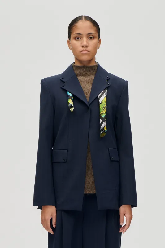 Tailored Jacket - Dark Blue made by STINE GOYA