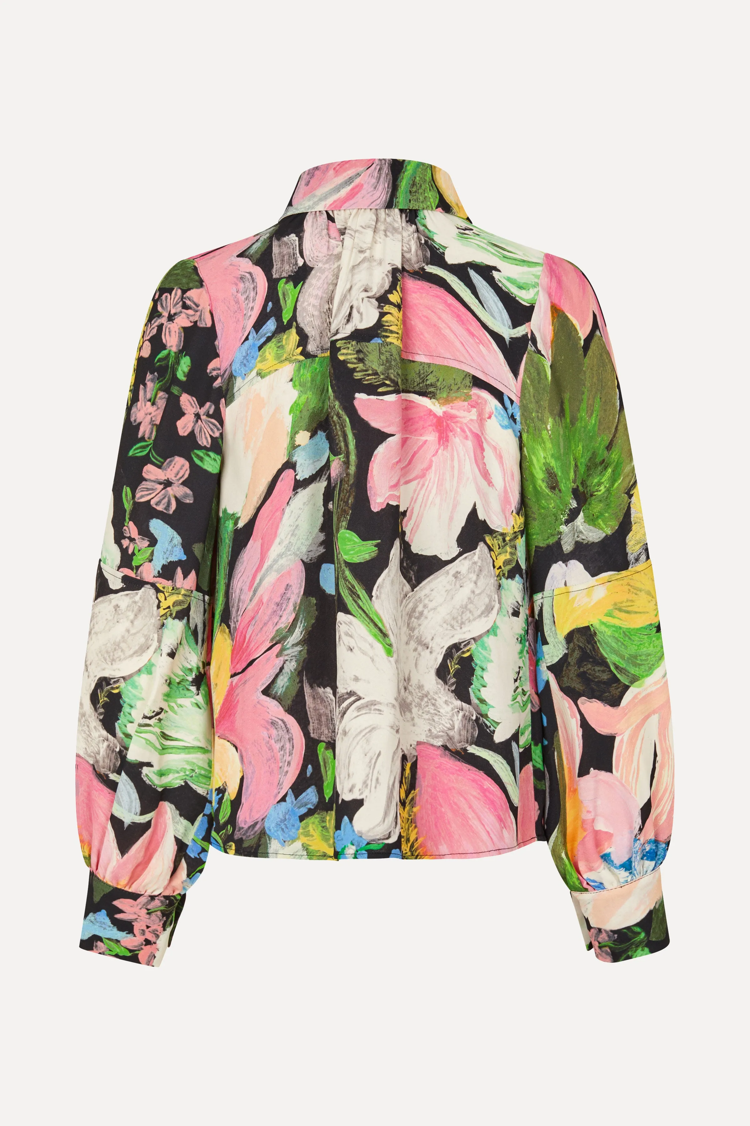Gathered Long Sleeve Top - Flowers Under The Sun sold by STINE GOYA product image thumbnail 4