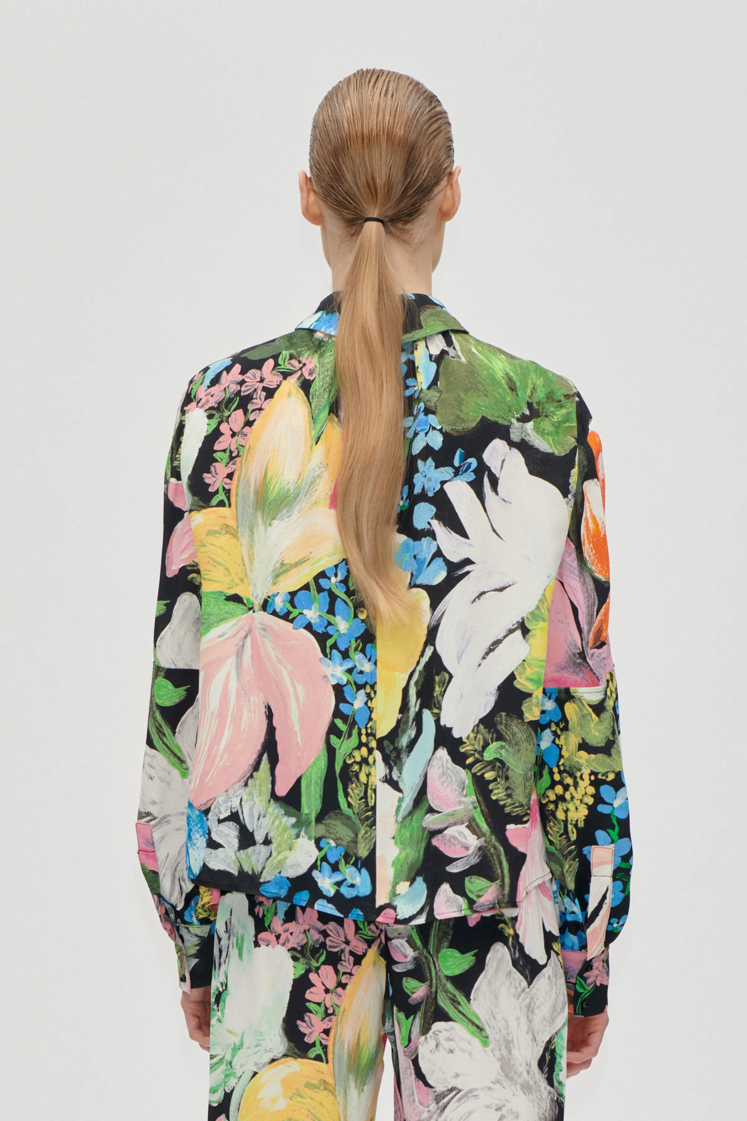 Gathered Long Sleeve Top - Flowers Under The Sun sold by STINE GOYA product image thumbnail 2