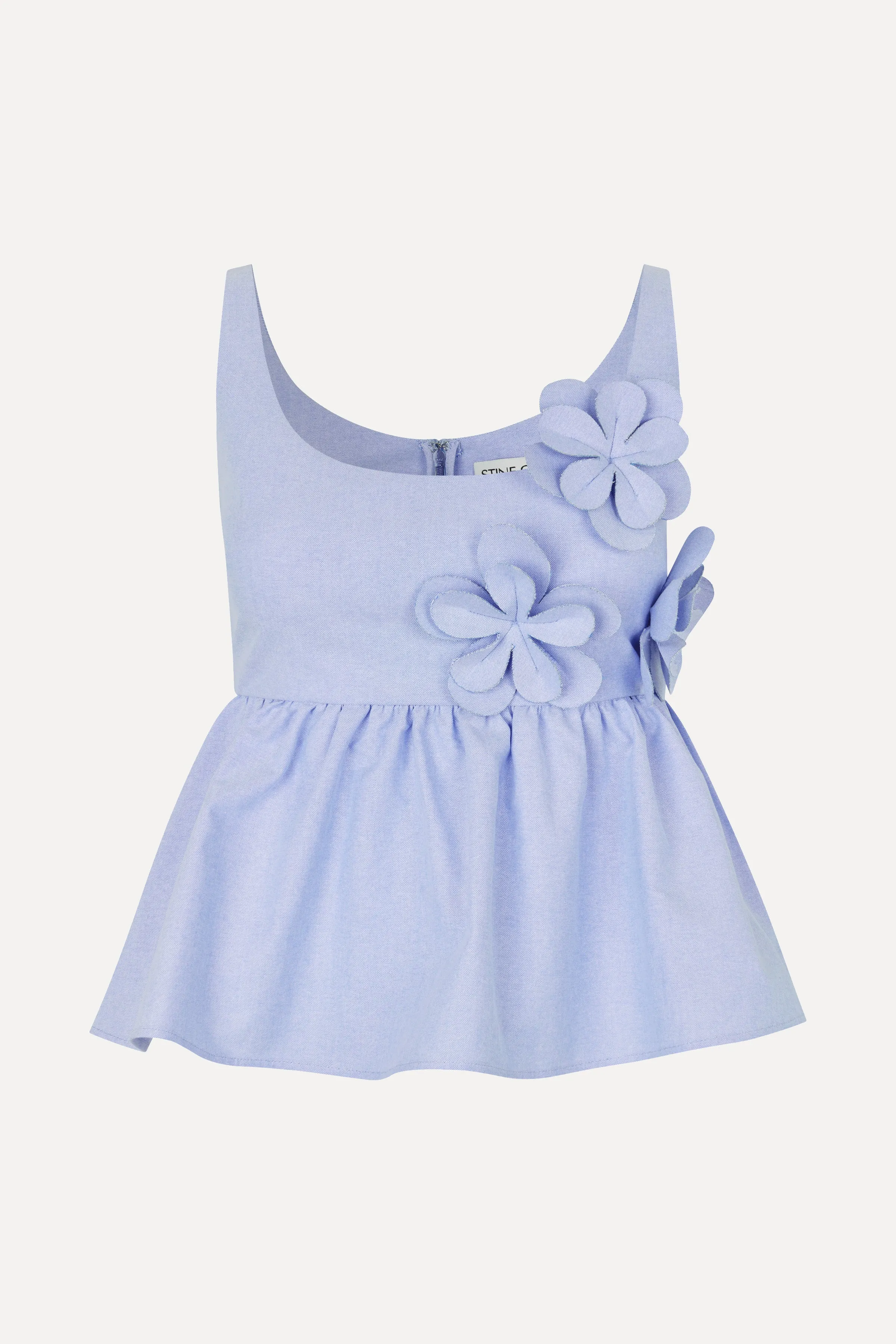 Floral Peplum Top - Brunnera Blue sold by STINE GOYA product image thumbnail 3