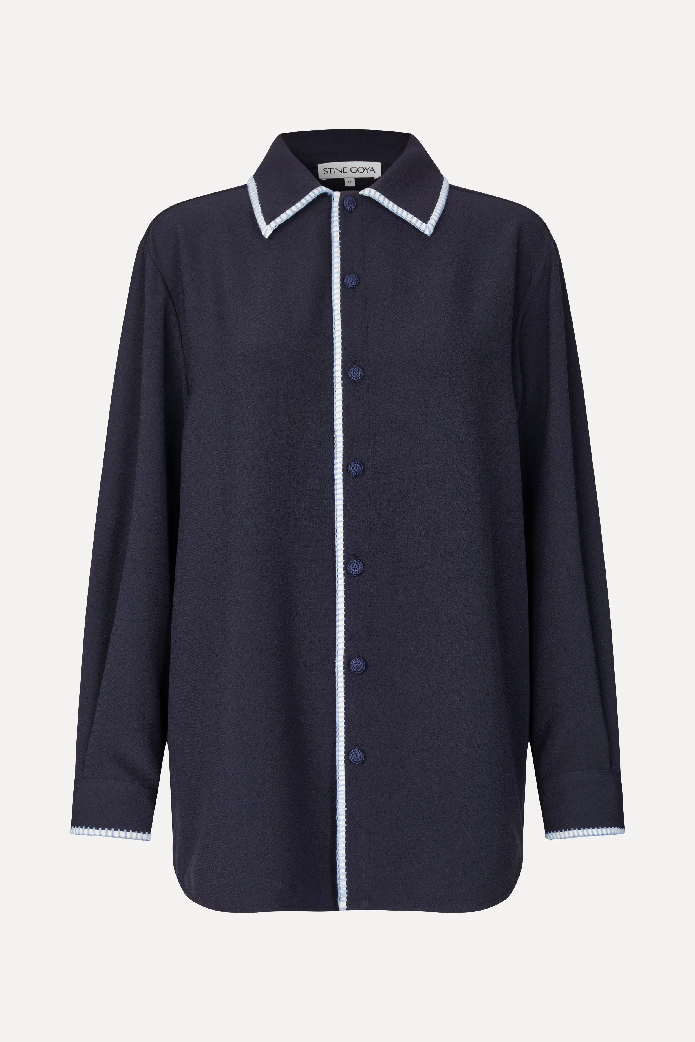 Pocket Oversized Shirt - Parisian Night sold by STINE GOYA product image thumbnail 3