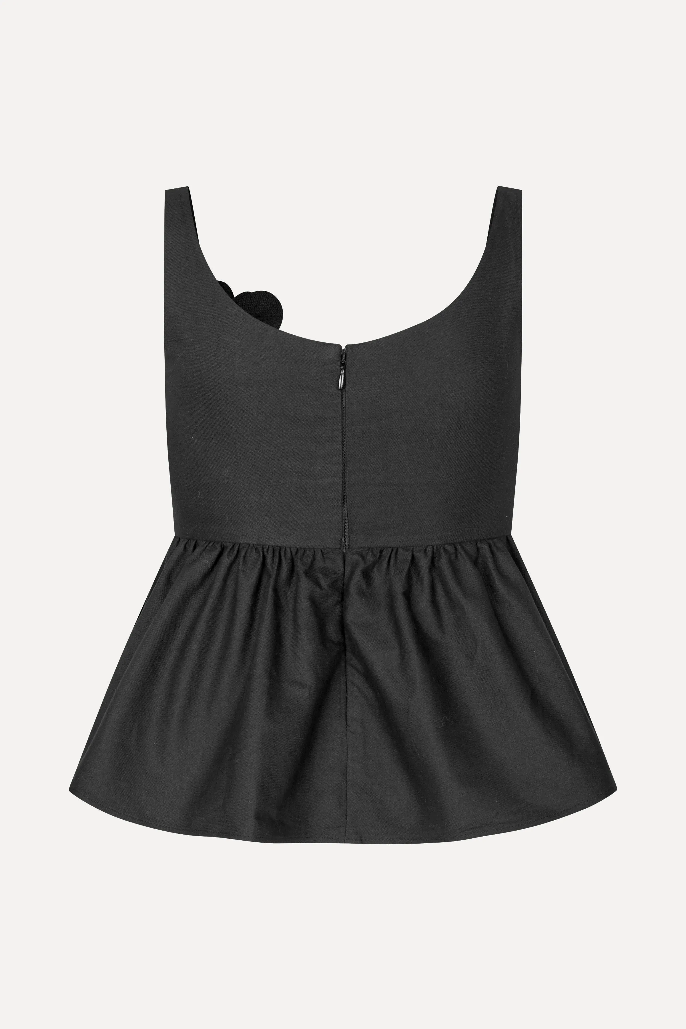 Floral Peplum Top - Jet Black sold by STINE GOYA product image thumbnail 4