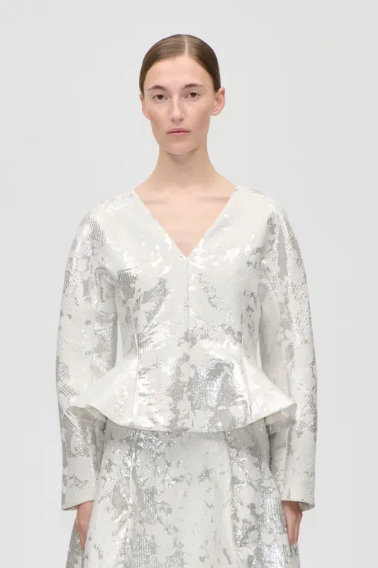 Peplum Top - Lurex Garden sold by STINE GOYA